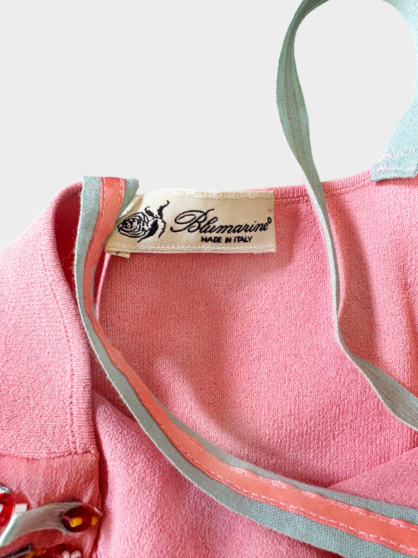Blumarine 2000s Pink Embellished Sleeveless Top