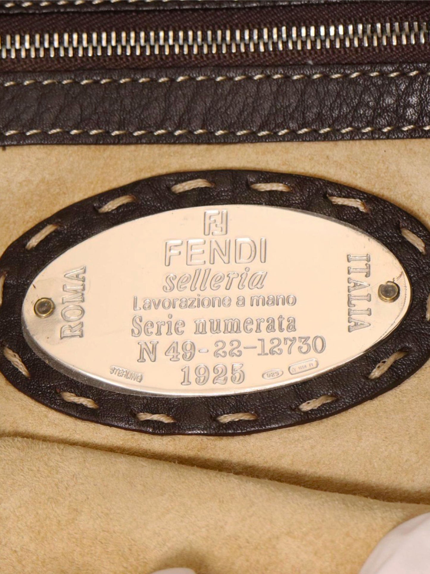 Fendi 2008 Brown Selleria Mink Fur Baguette