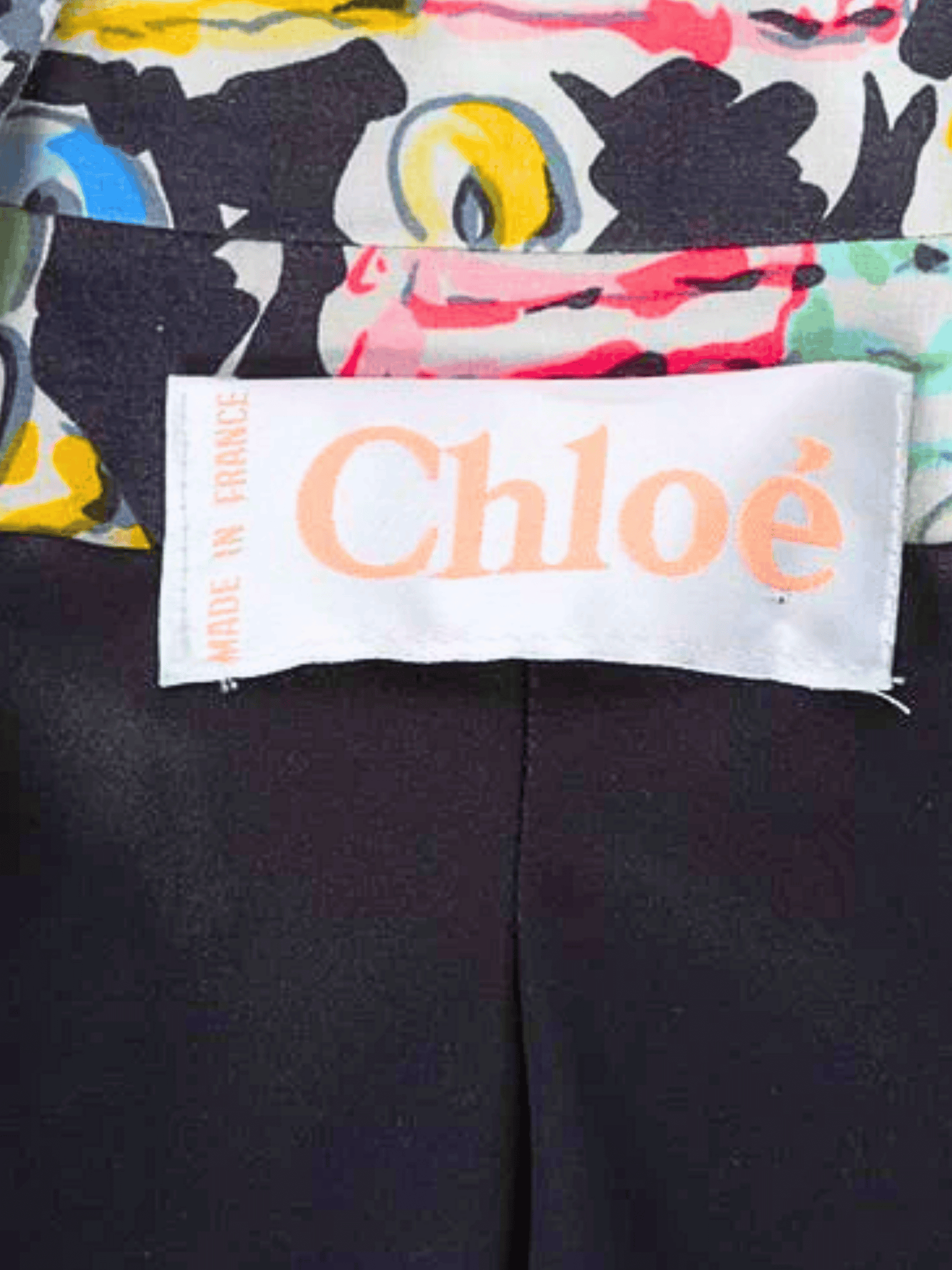 Chloe SS 1996 Multicolour Brushstroke Figural Print Painted Buttons Blazer