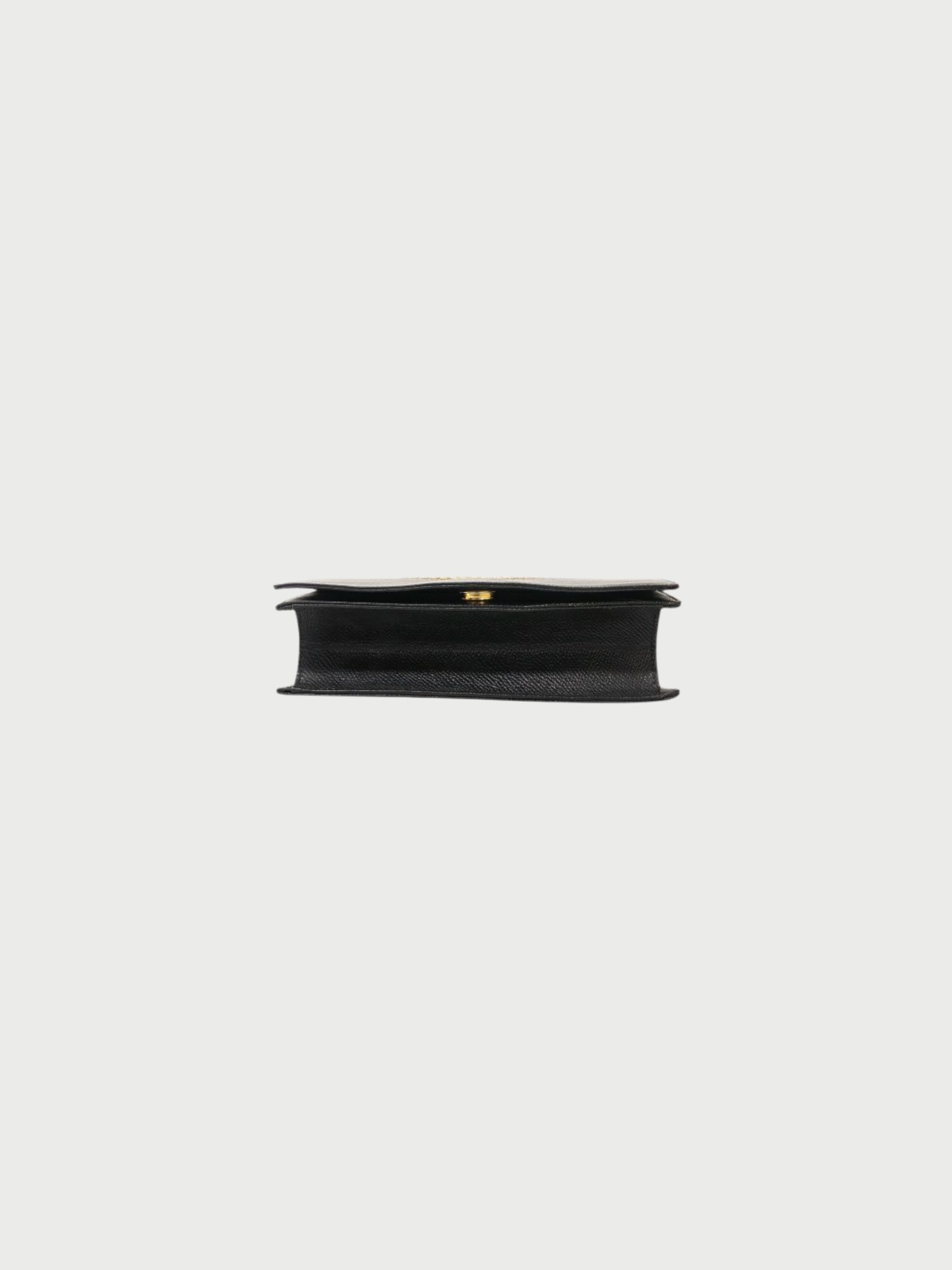 Yves Saint Laurent 2000s Black Leather Logo Studs Shoulder Bag