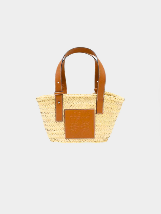 Loewe 2020 Beige Raffia Small Basket Bag