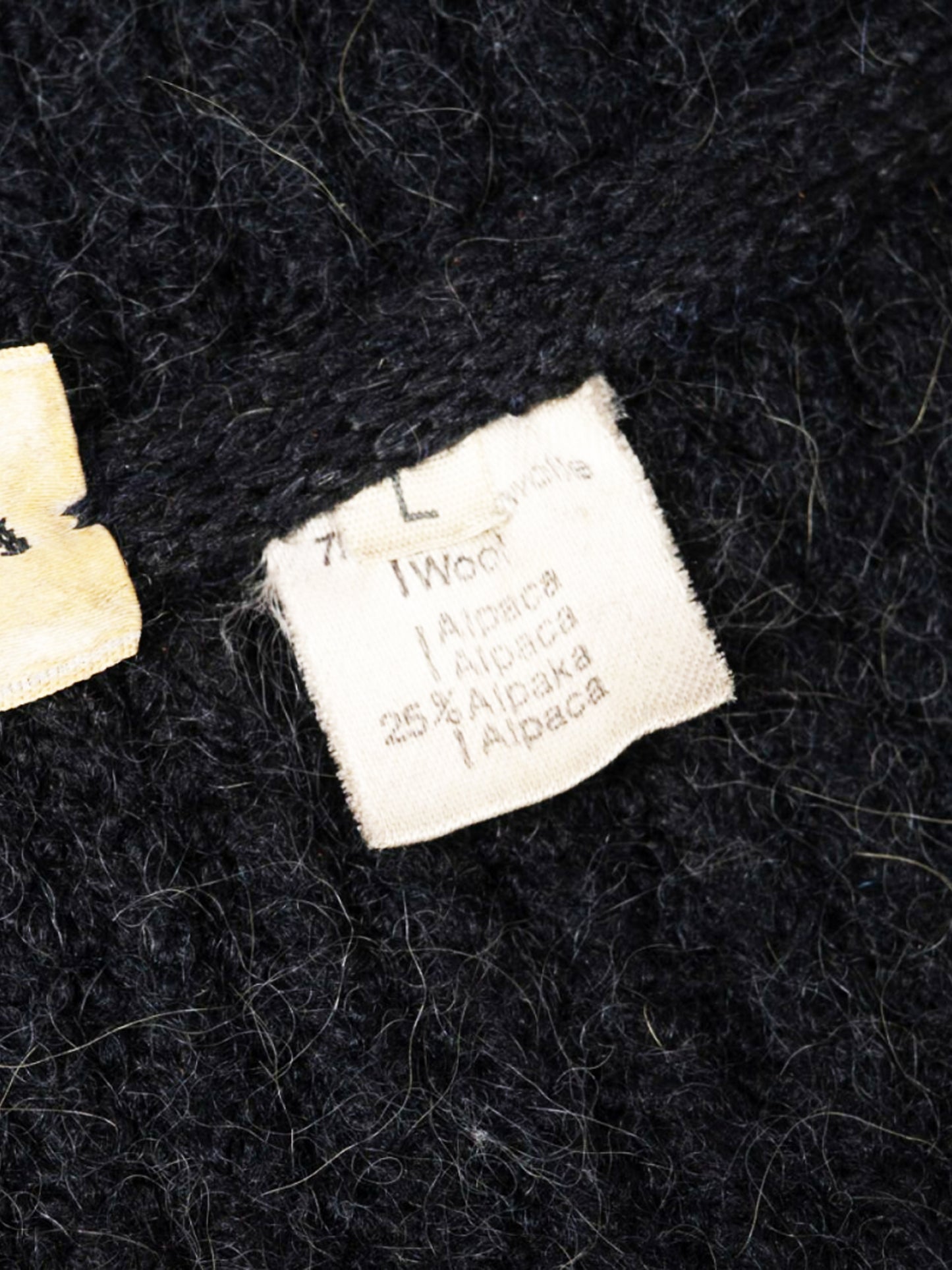 Azzedine Alaïa FW 1985-1986 Black Alpaca and Wool Knit Loose-fitting Cardigan