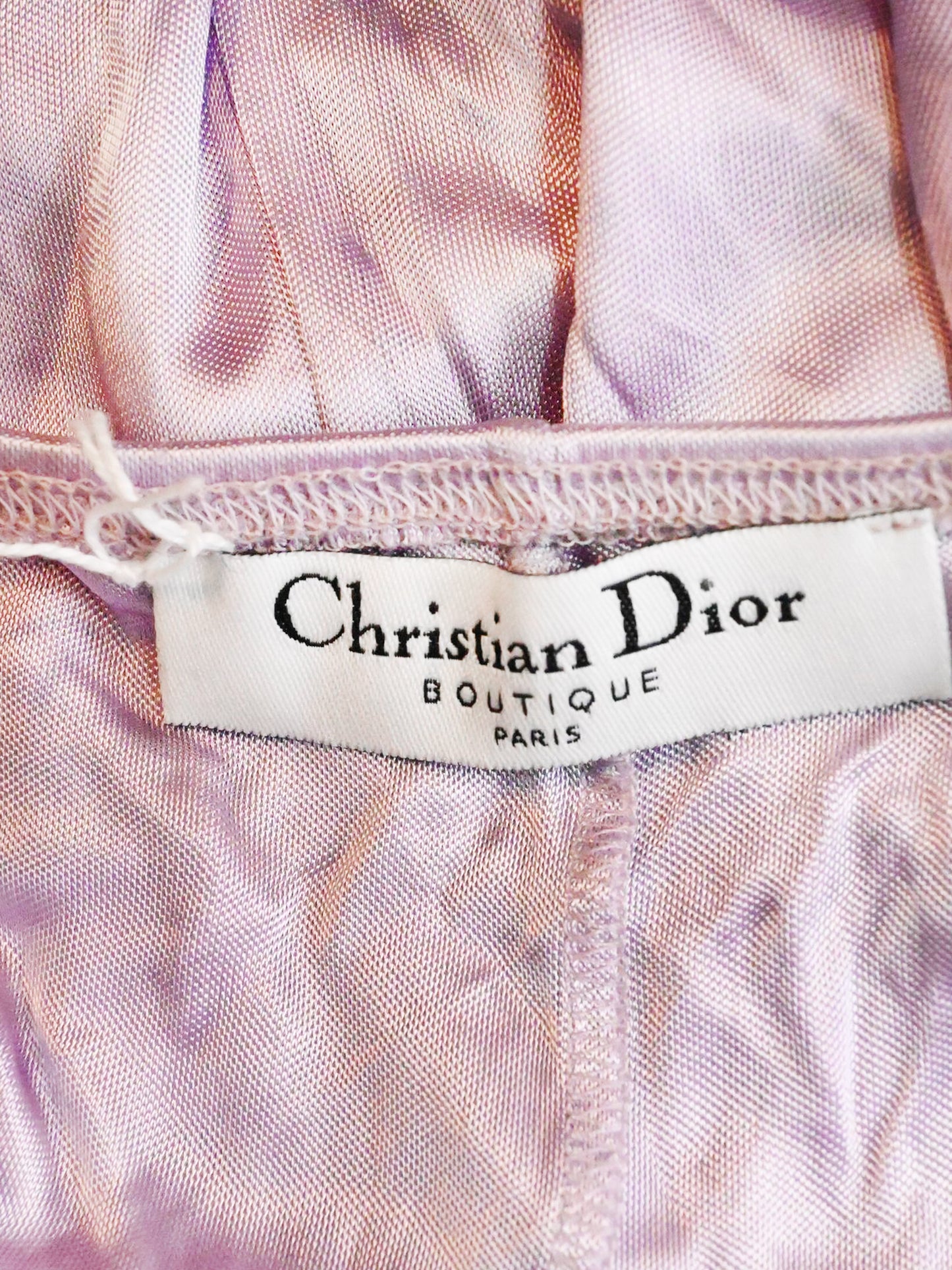 Christian Dior by John Galliano 2000s Purple Jersey Skirt with Pink Ruffles
