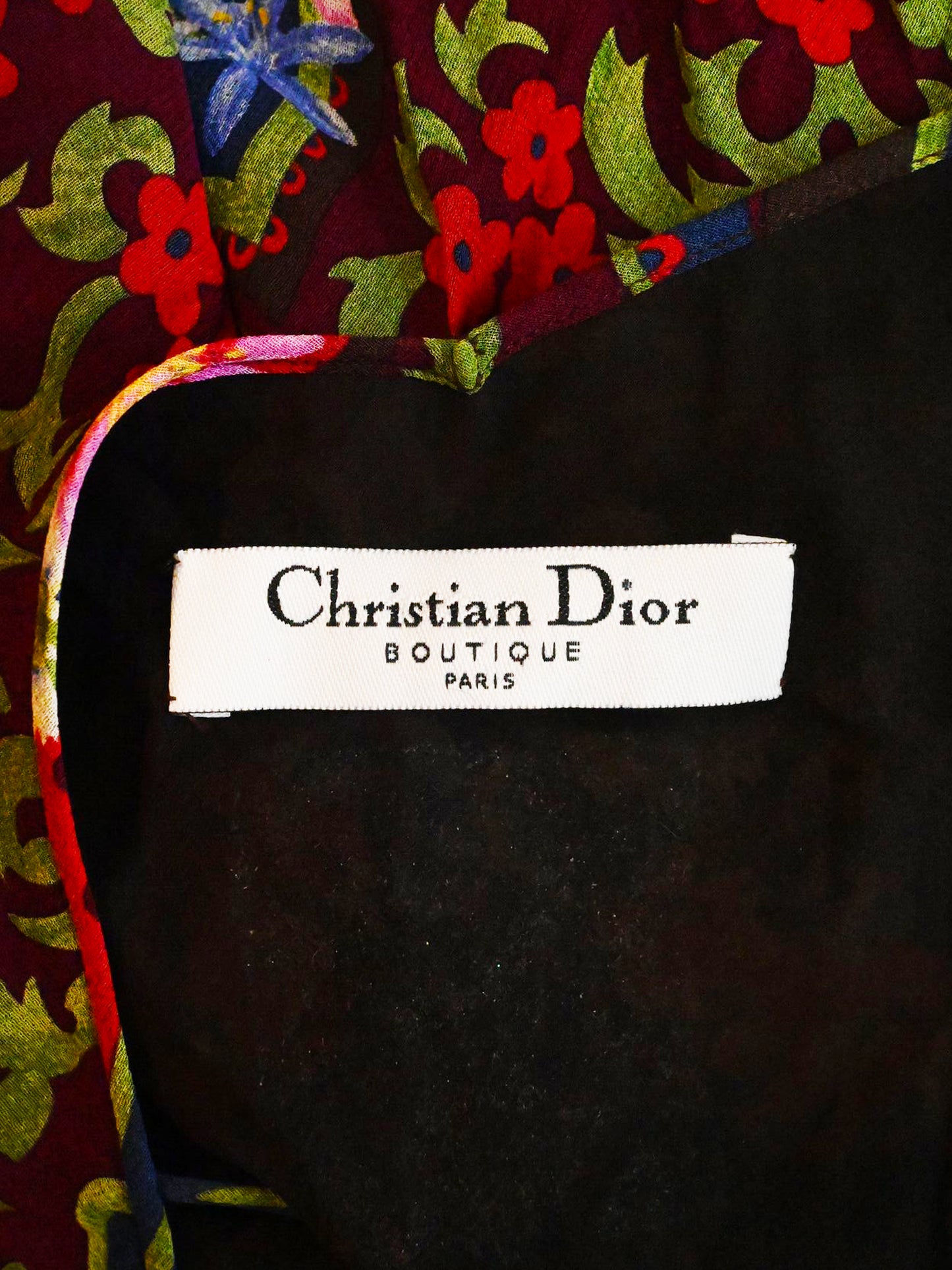 Christian Dior by John Galliano FW 2005-2006 Multicolor Floral Printed Crepe Mini Dress