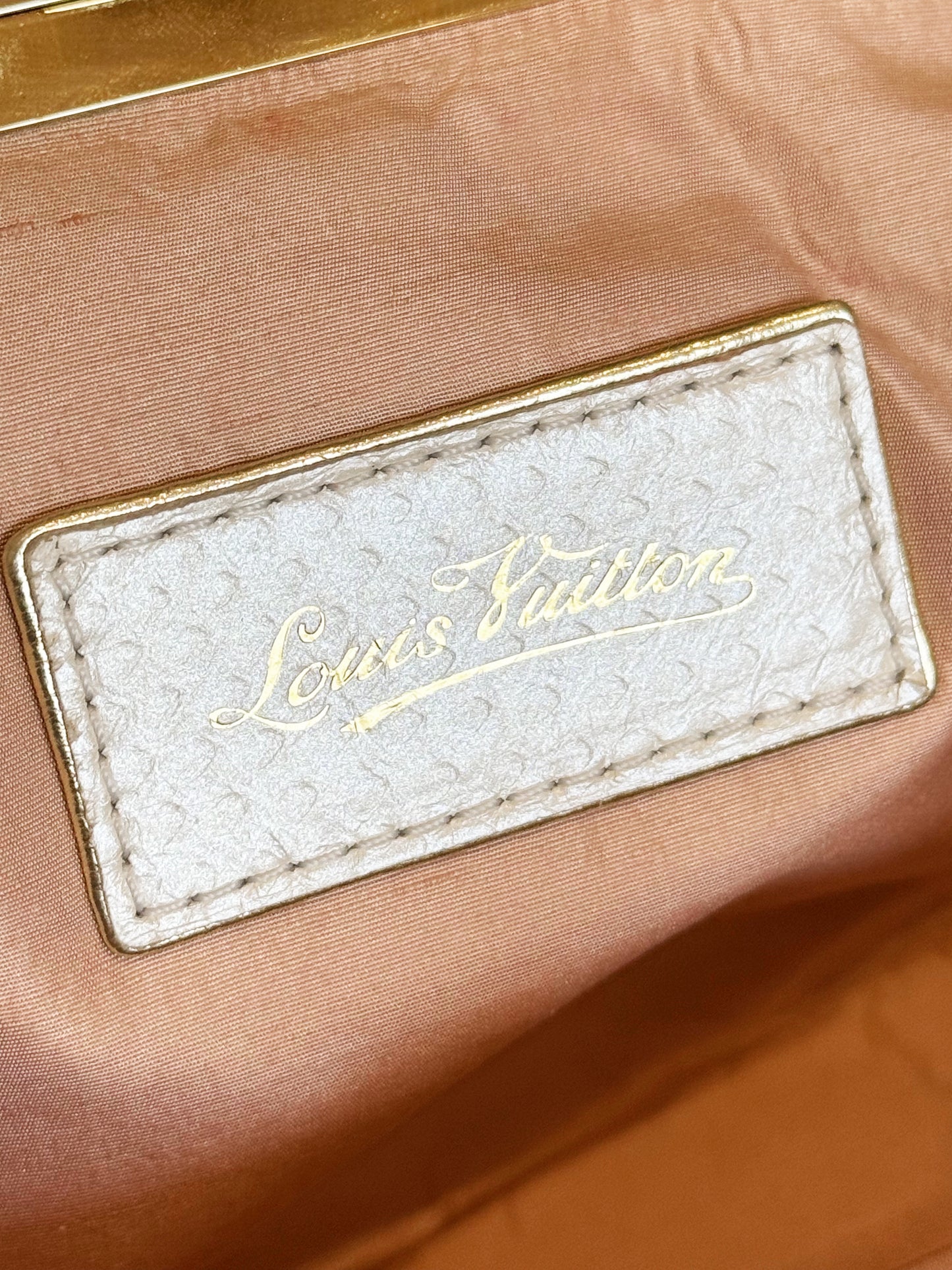 Louis Vuitton 2006 White Satin Multicolor Monogram Aumoniere Evening Bag