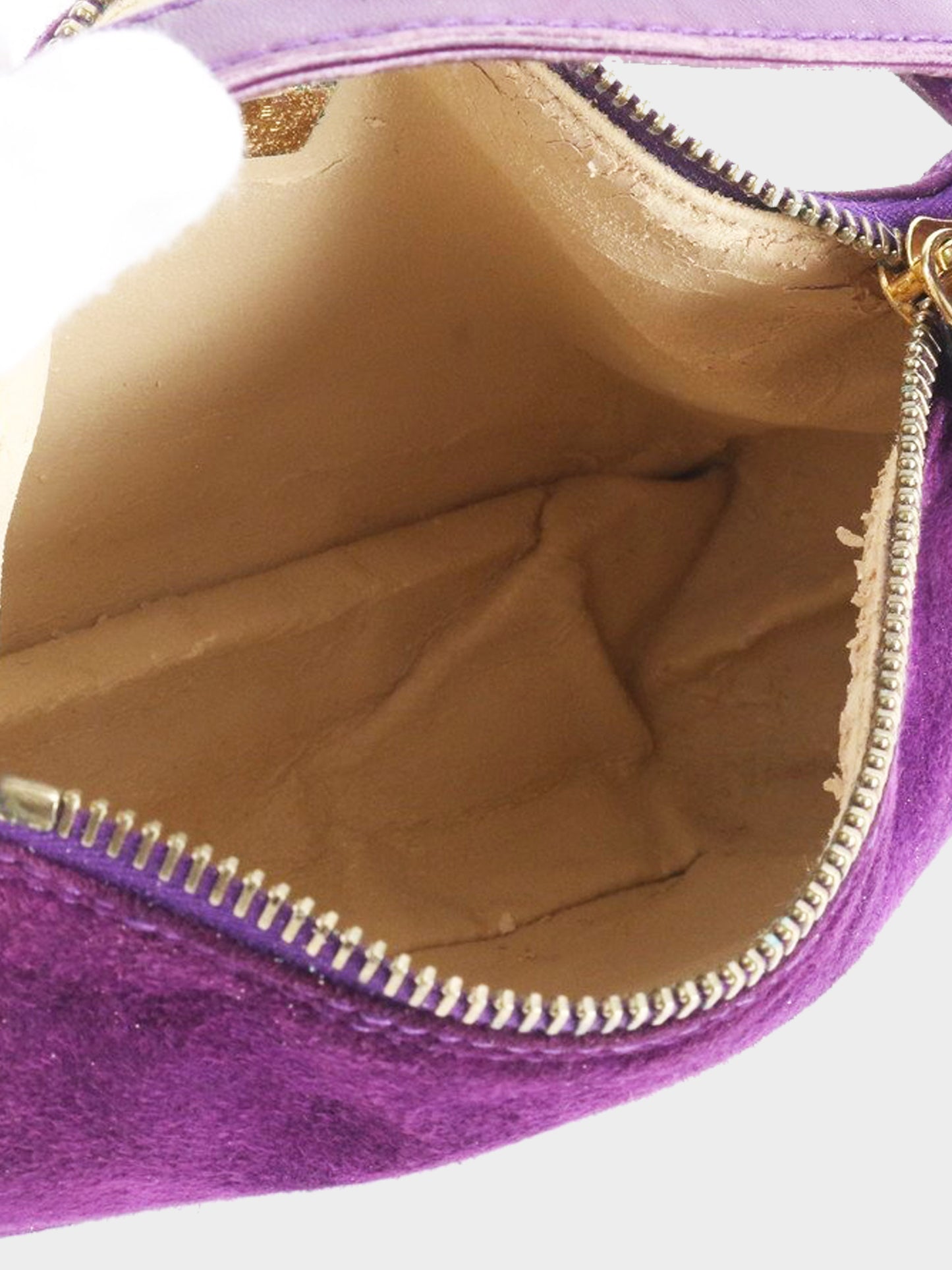 Fendi 2000s Purple Suede Mini Top Handle Bag