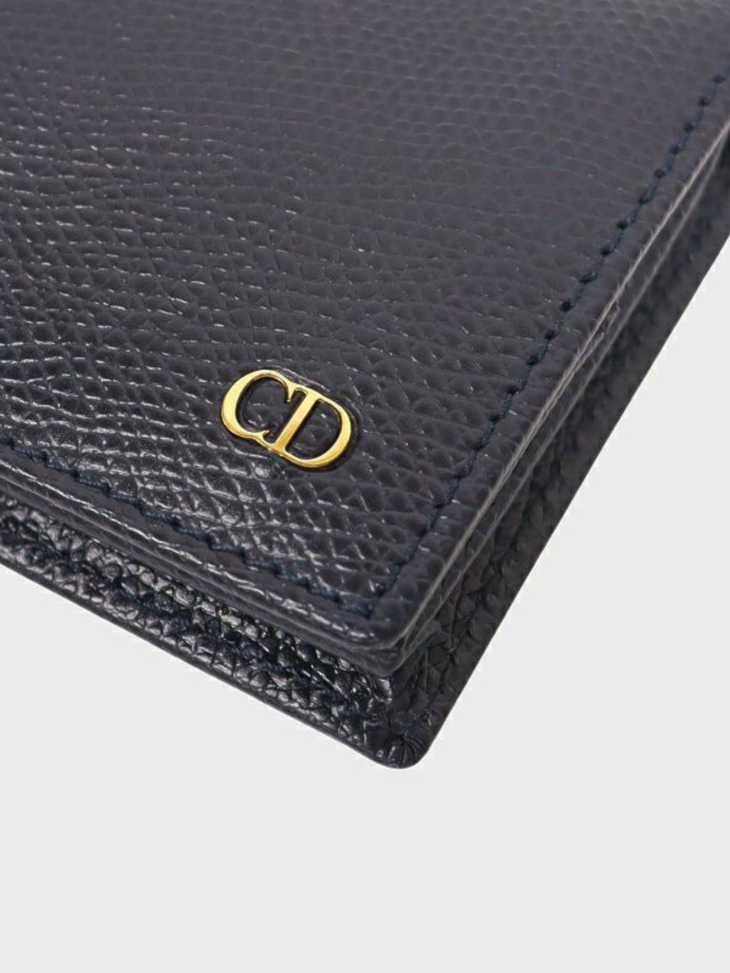 Christian Dior 2000s Navy CD Leather Coin Case