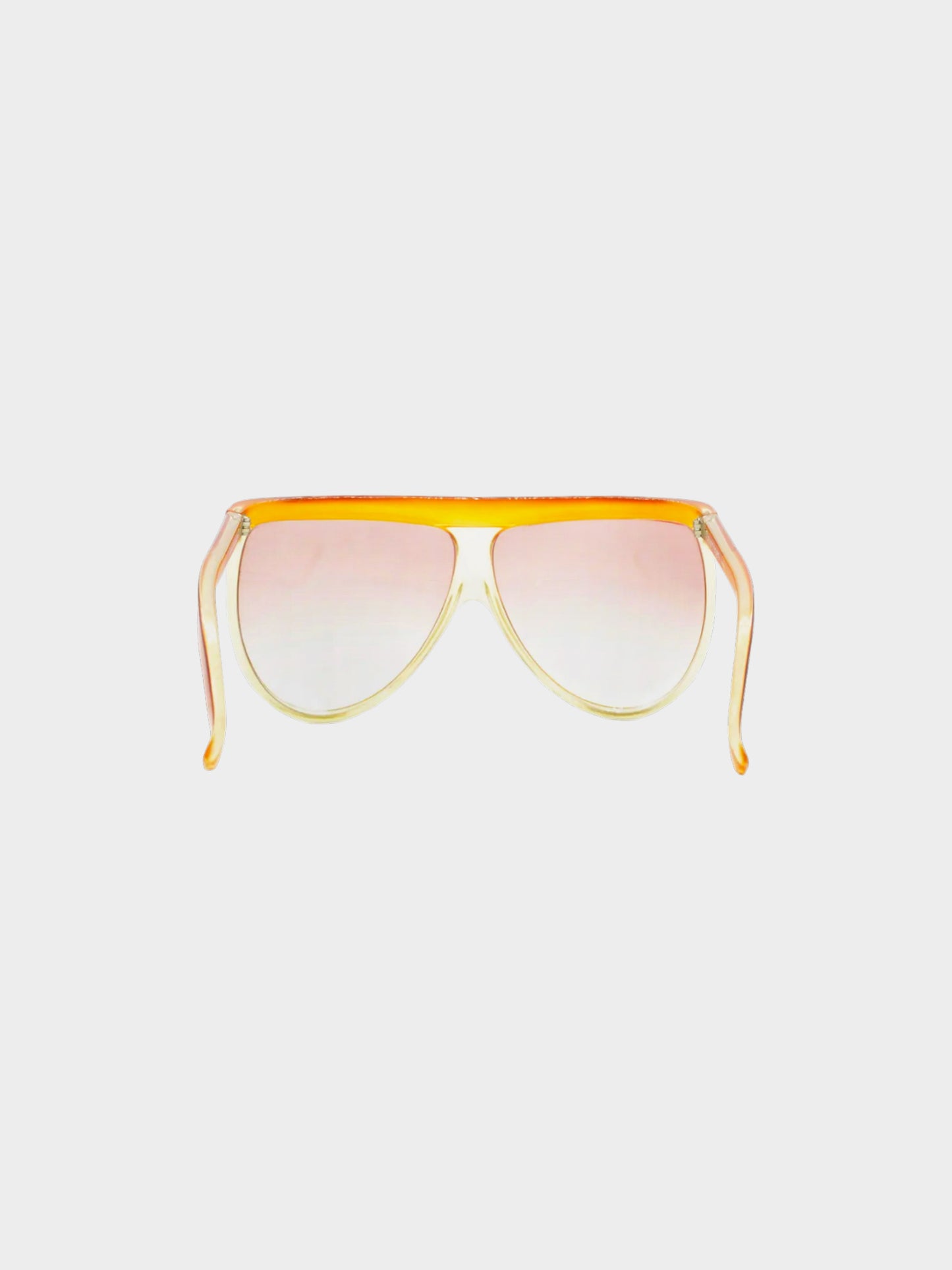 Courrèges 1970s Orange Gradient Oversized Sunglasses