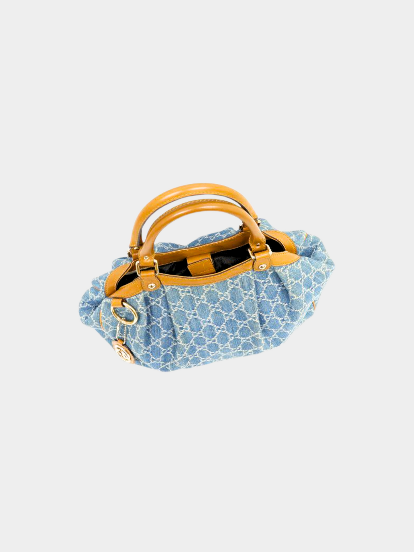 Gucci 2000s Blue Denim Monogram Bag