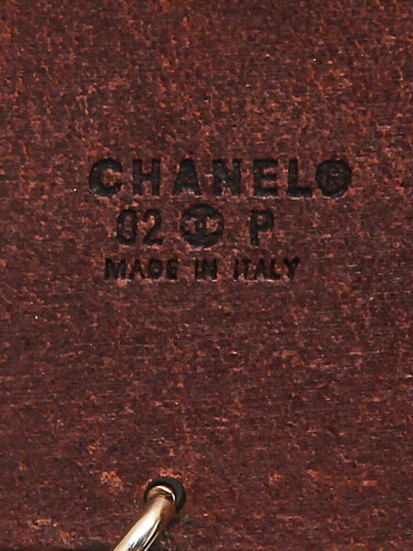 Chanel SS 2002 Brown Leather and Faux Pearl Belt