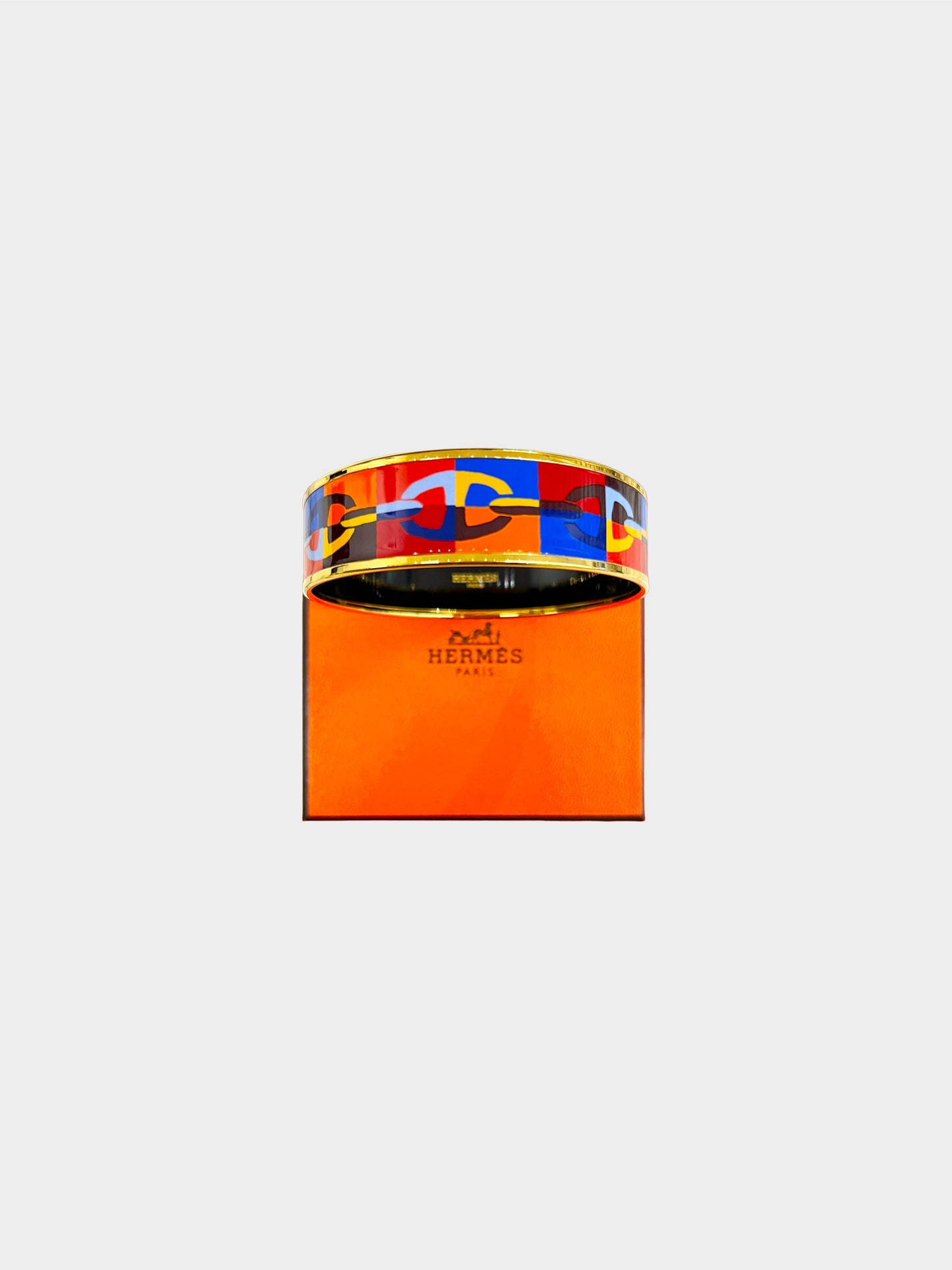 Hermès 2010s Multicolor Enamel Bangle