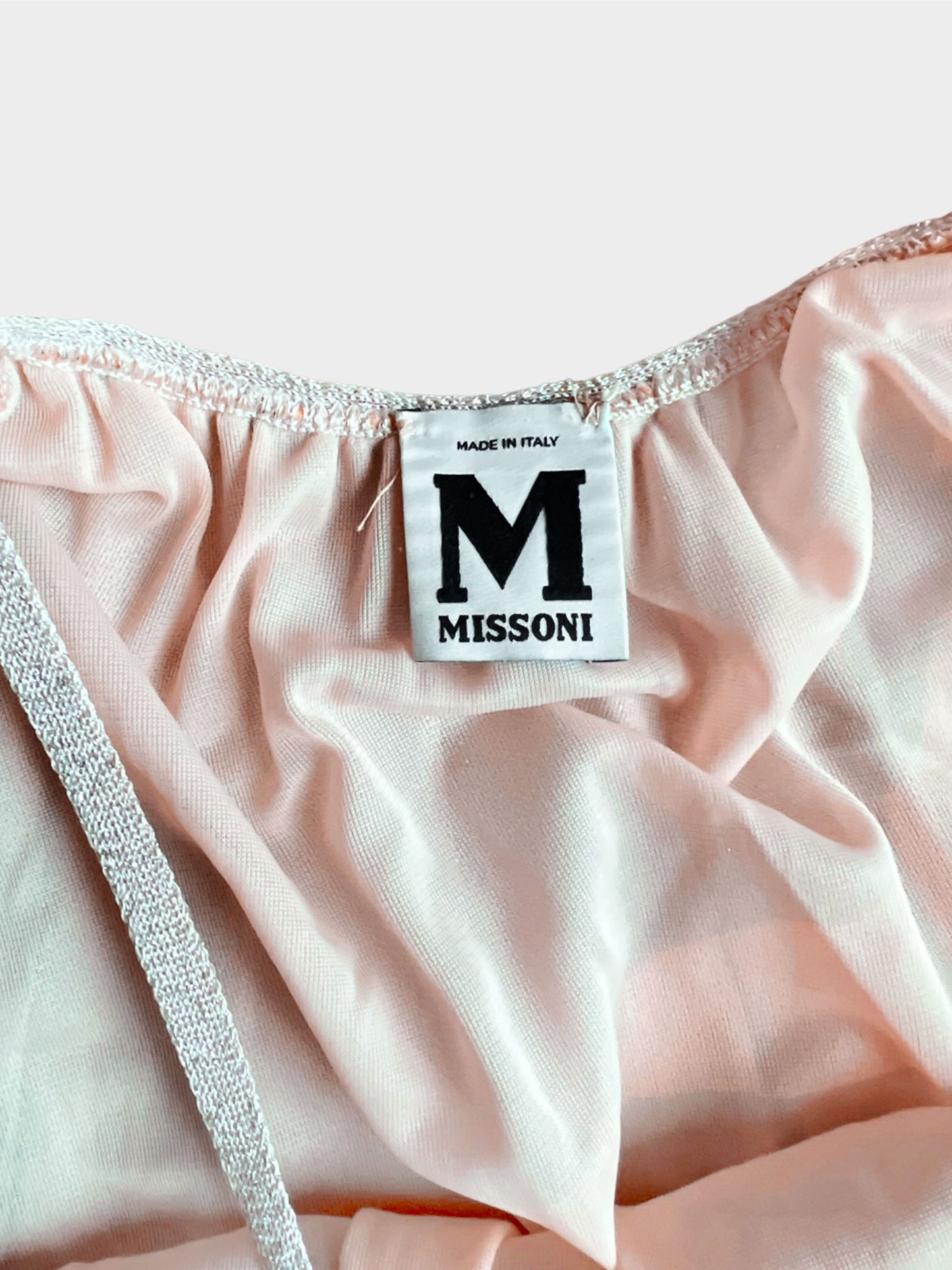 Missoni 2000s Pink Colorblock Halter Dress