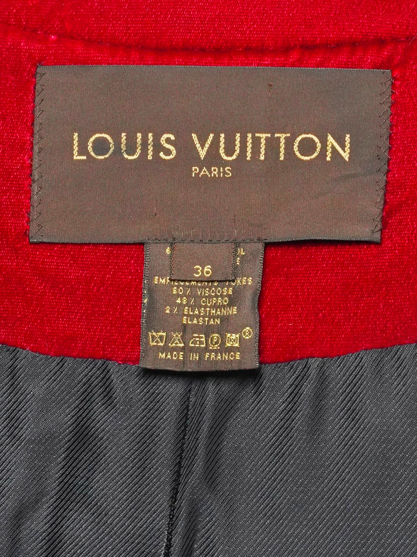 Louis Vuitton 2010s Black and Red Coat