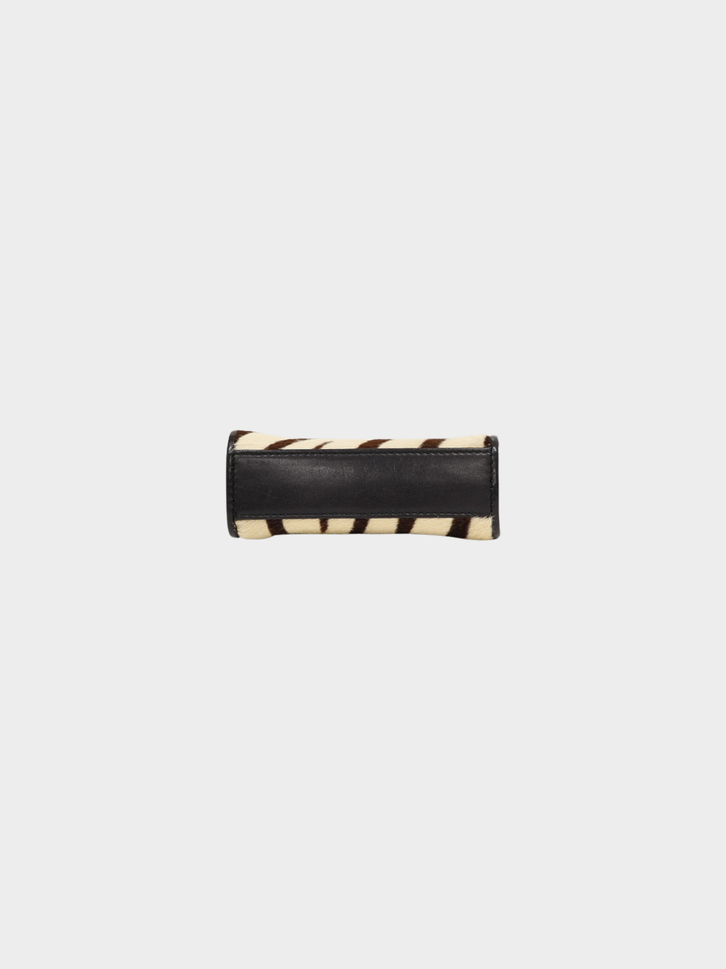 Gucci 2000s Ivory Brown Black Haircalf Leather Shoulder Bag