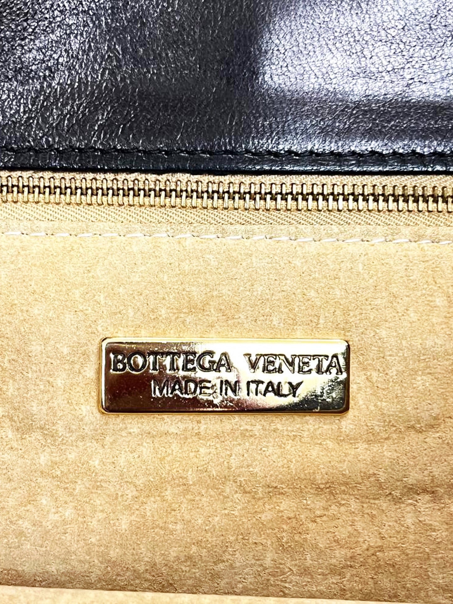 Bottega Veneta 1980s Black Intrecciato Leather Oversized Clutch Bag