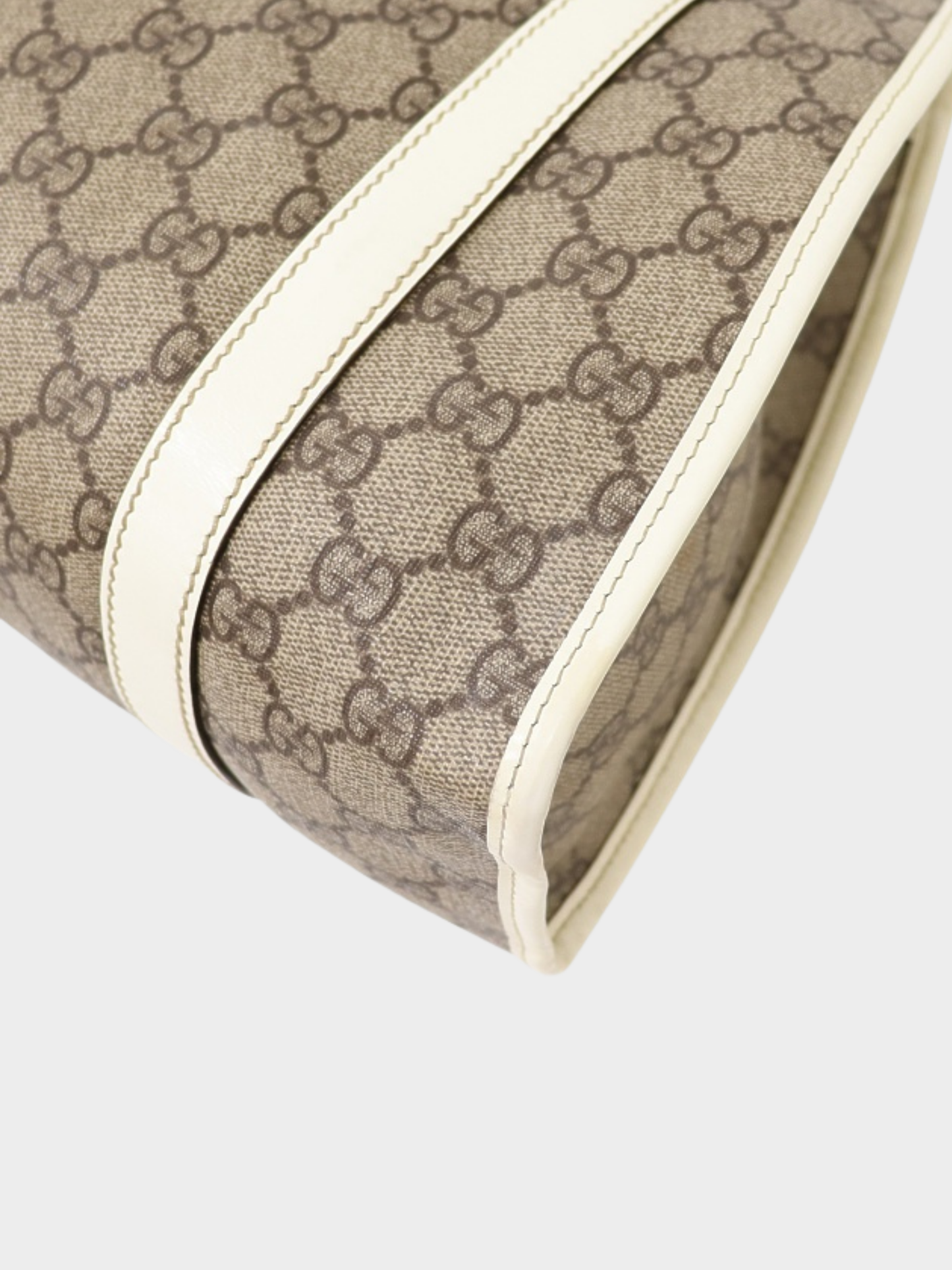 Gucci 2000s Beige White GG Supreme Joy Handbag