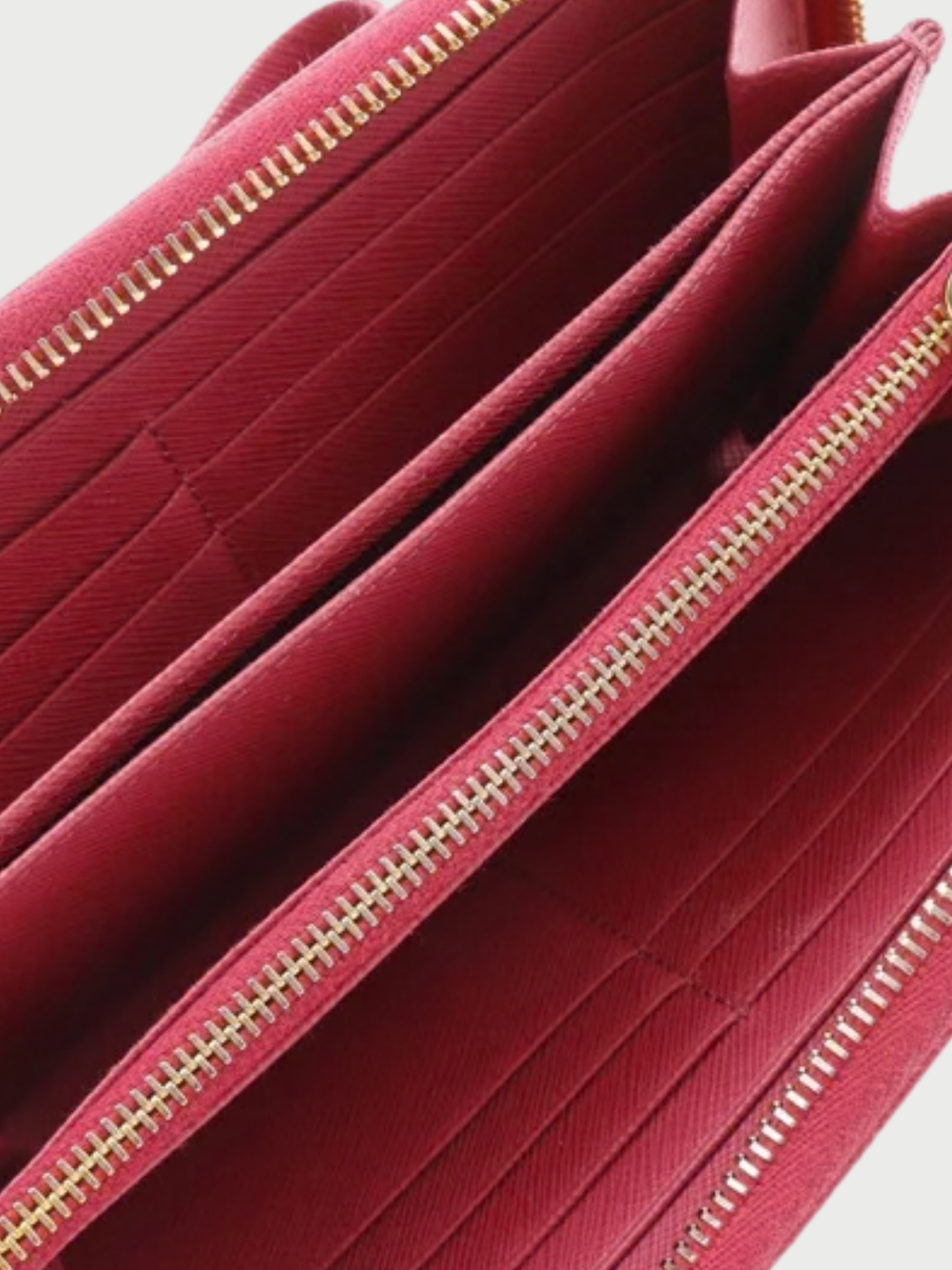 Prada 2010s Pink Saffiano Leather Ribbon Wallet