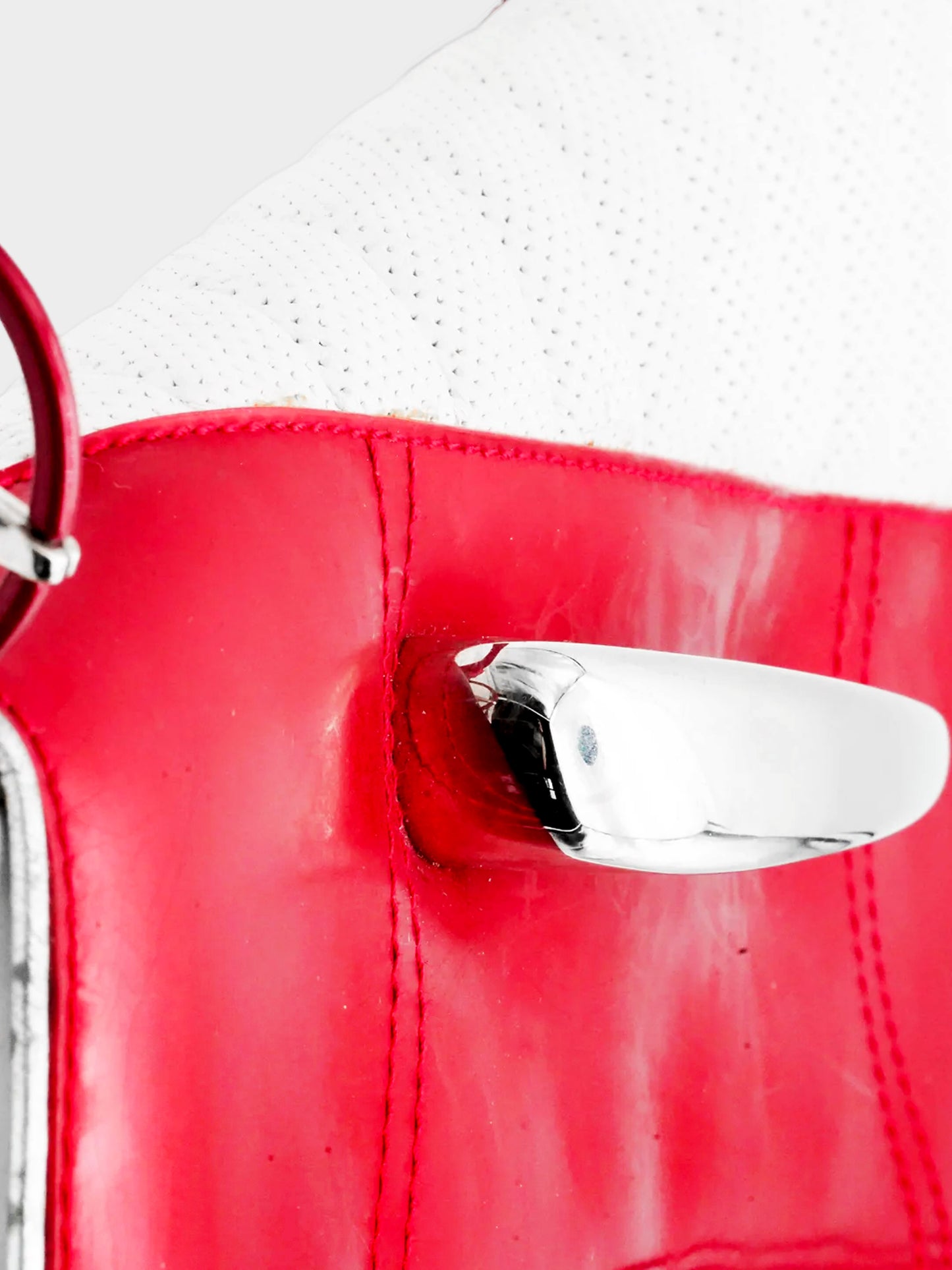 Christian Dior SS 2001 Runway White and Red Double Saddle Cadillac 1947
