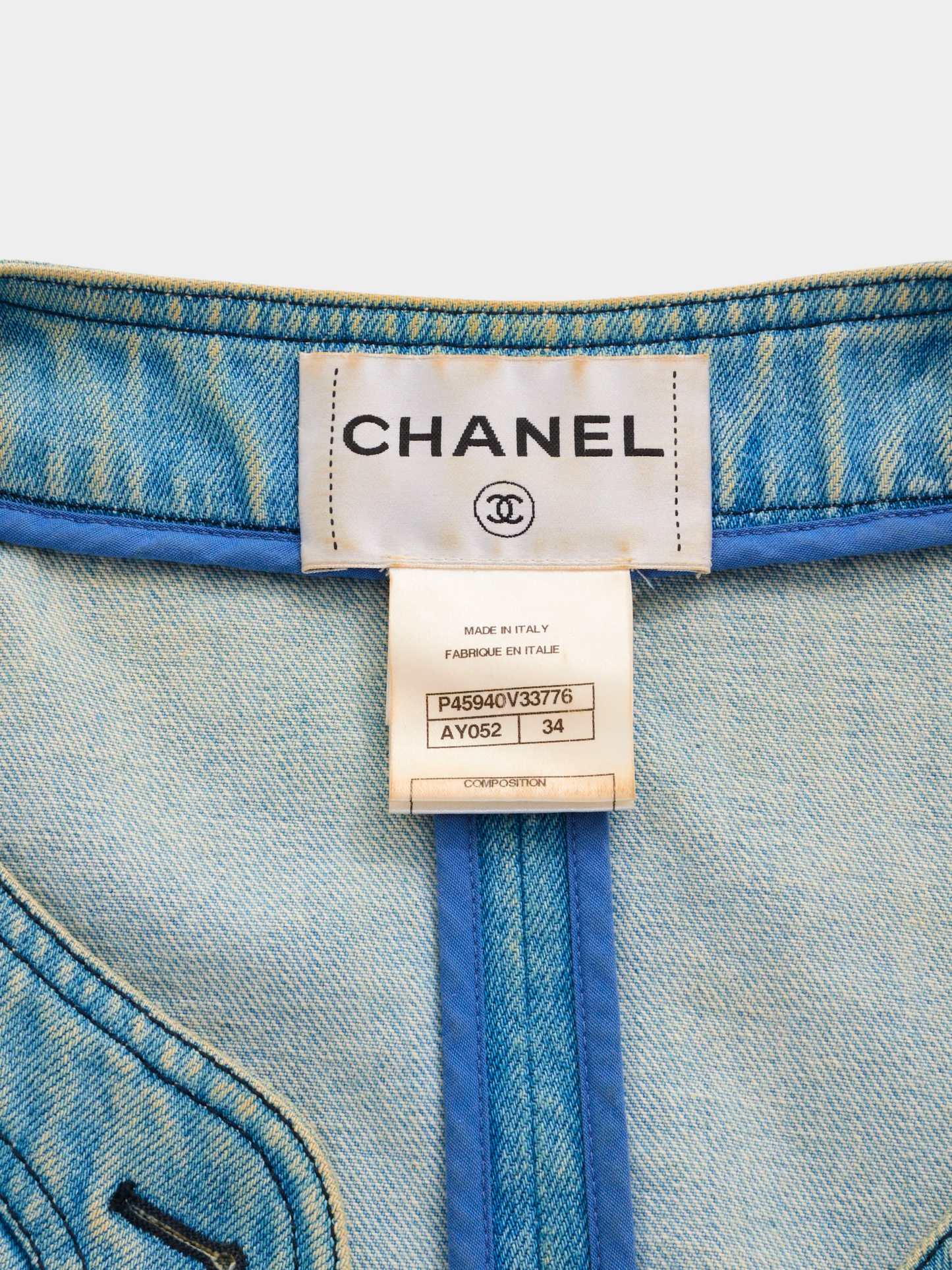 Chanel by Karl Lagerfield SS 2013 Light blue denim cropped jacket