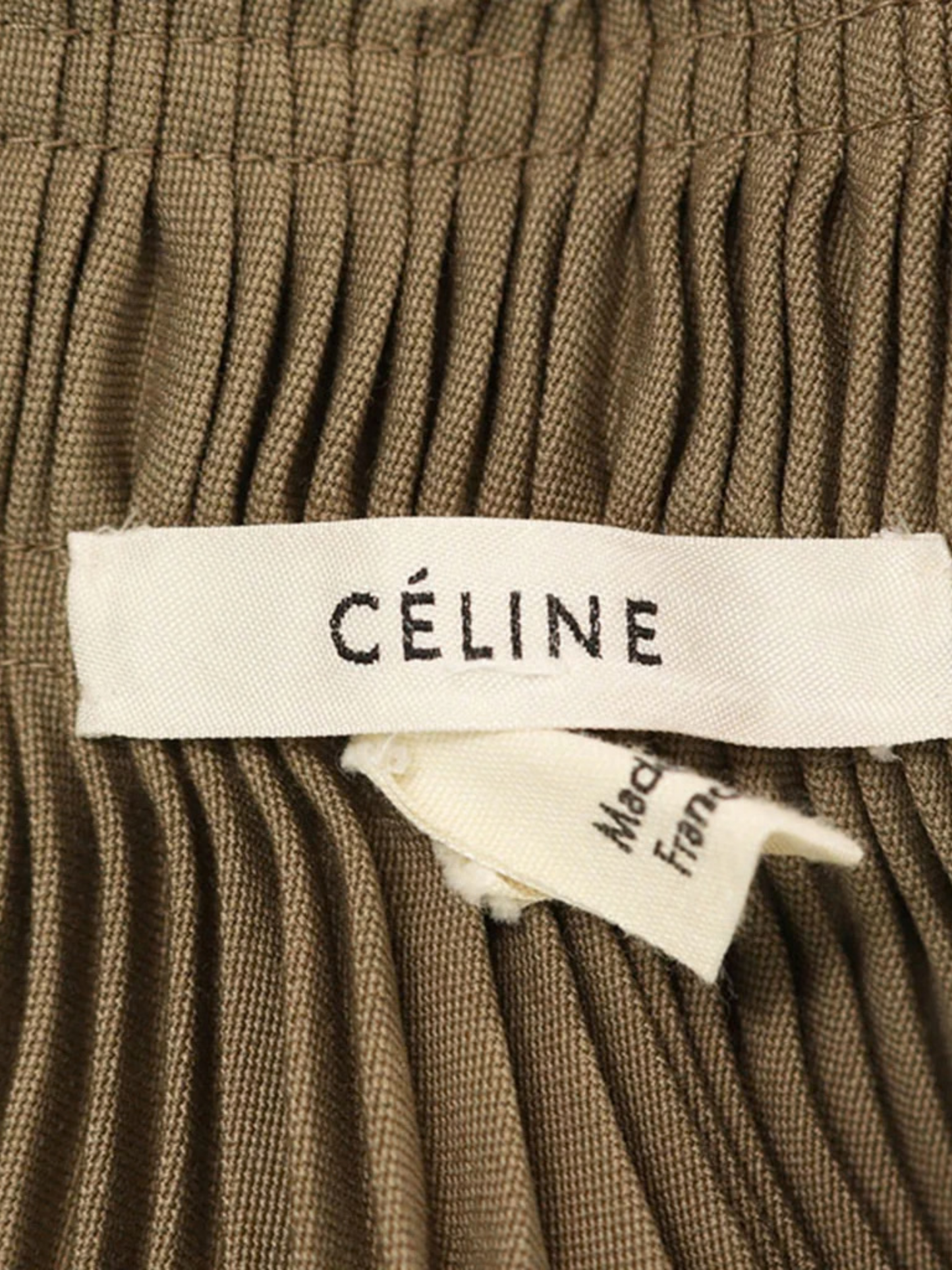 Celine By Phoebe Philo 2010s Khaki Skirt