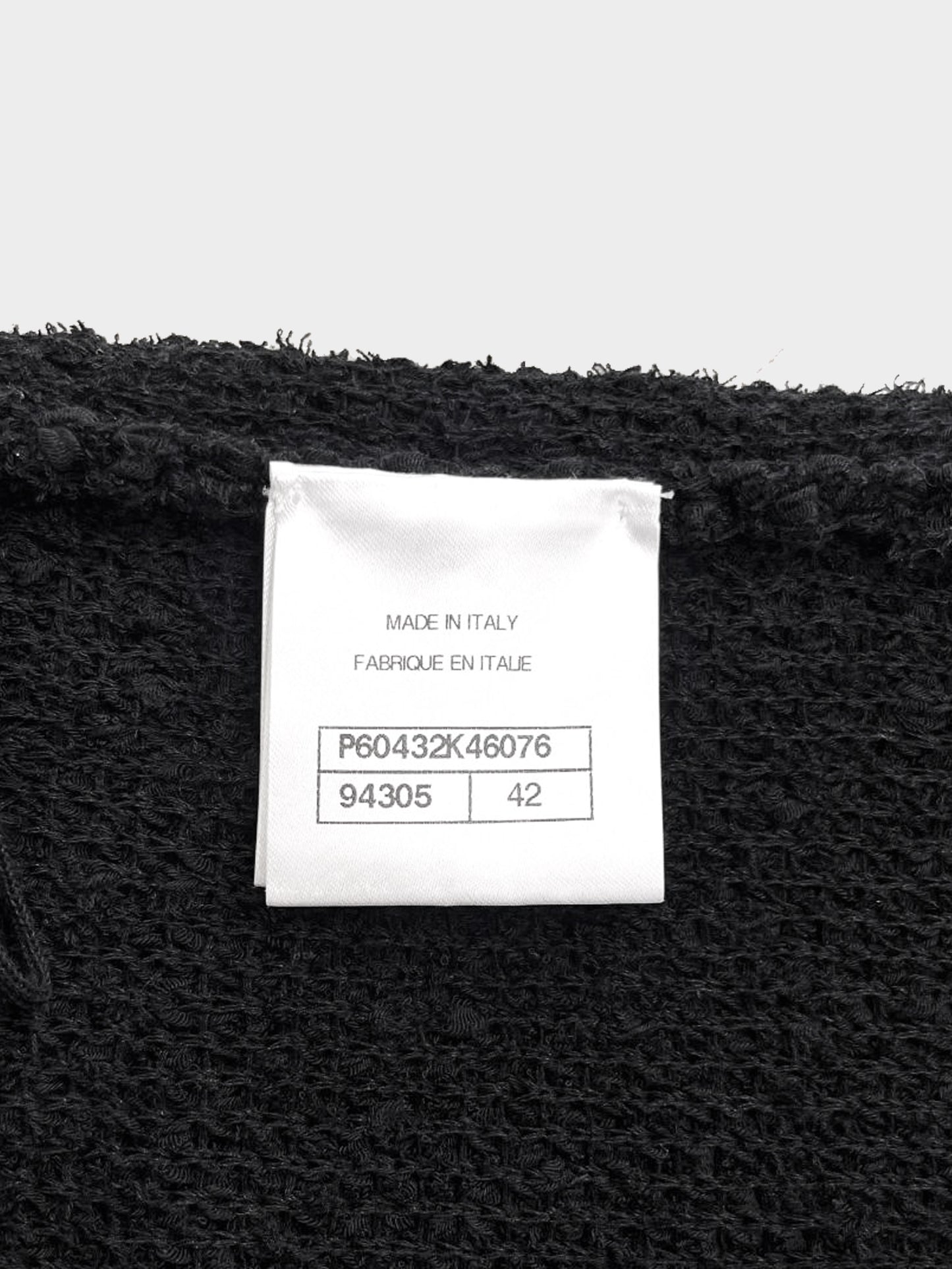 Chanel 2019 Black La Pausa Boucle Cotton Tunic Top