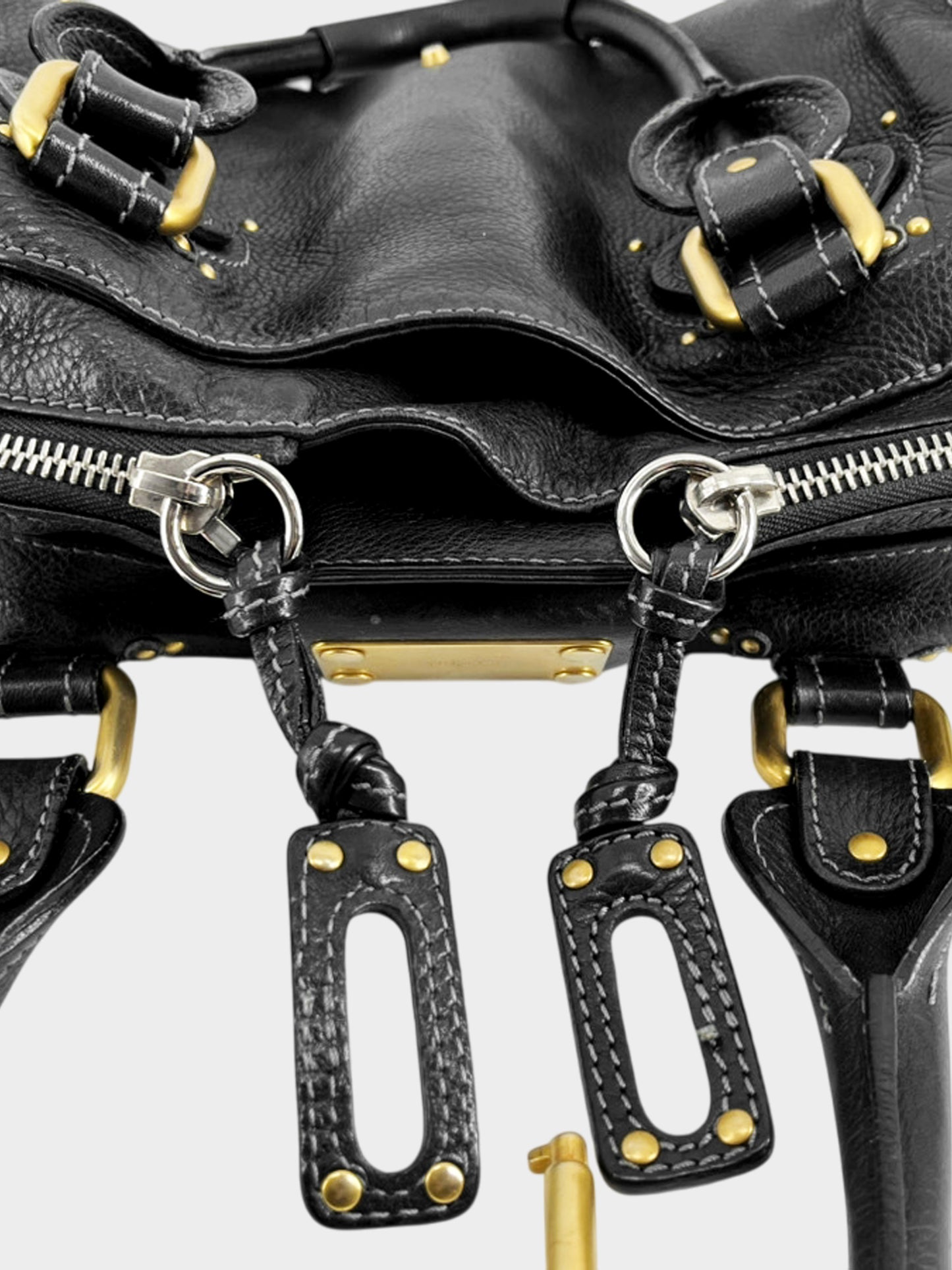 Chloe 2000s Black Leather Paddington Bag