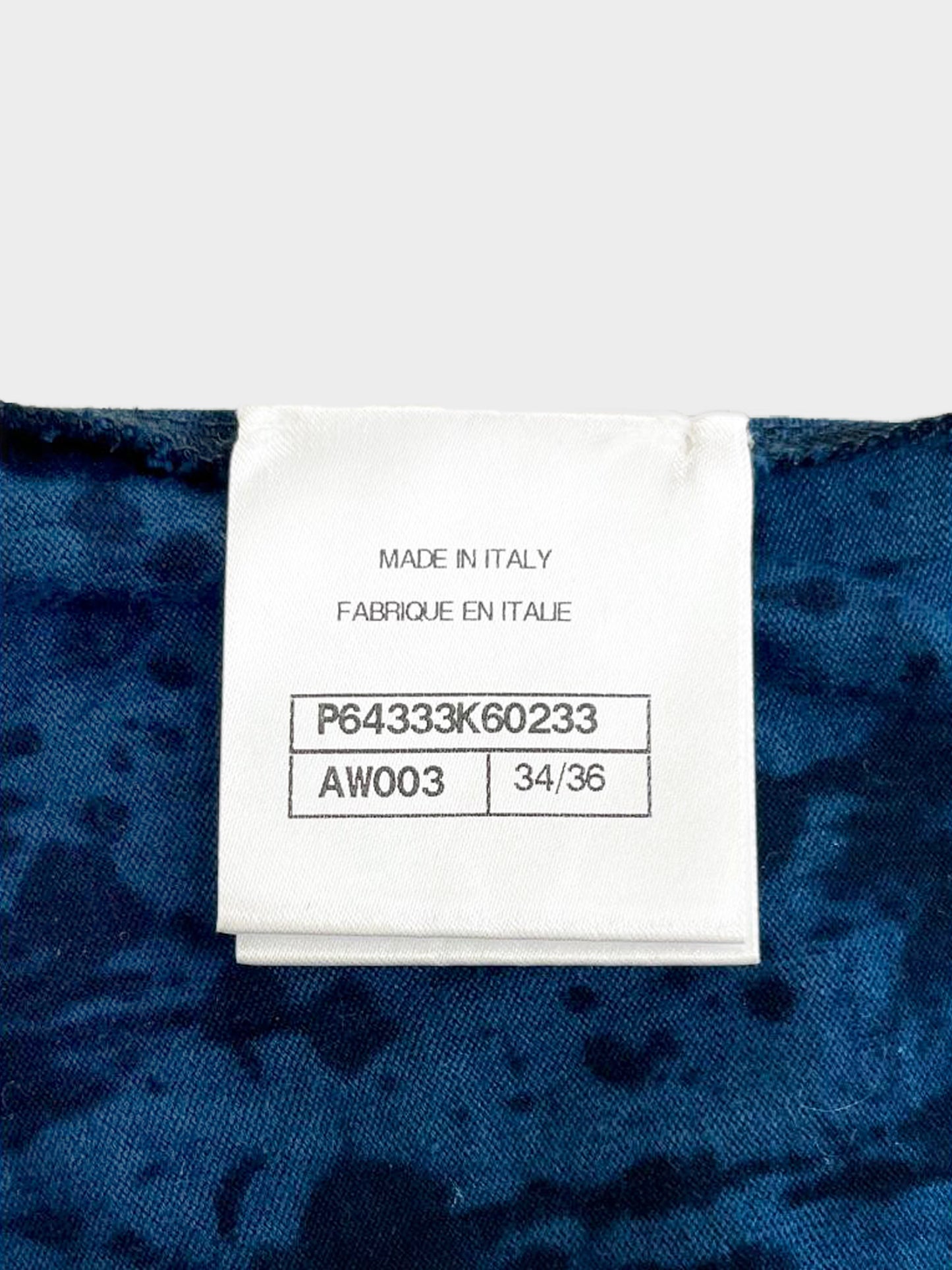 Chanel 2021 Blue Rope Logo Cotton Wrap T-shirt