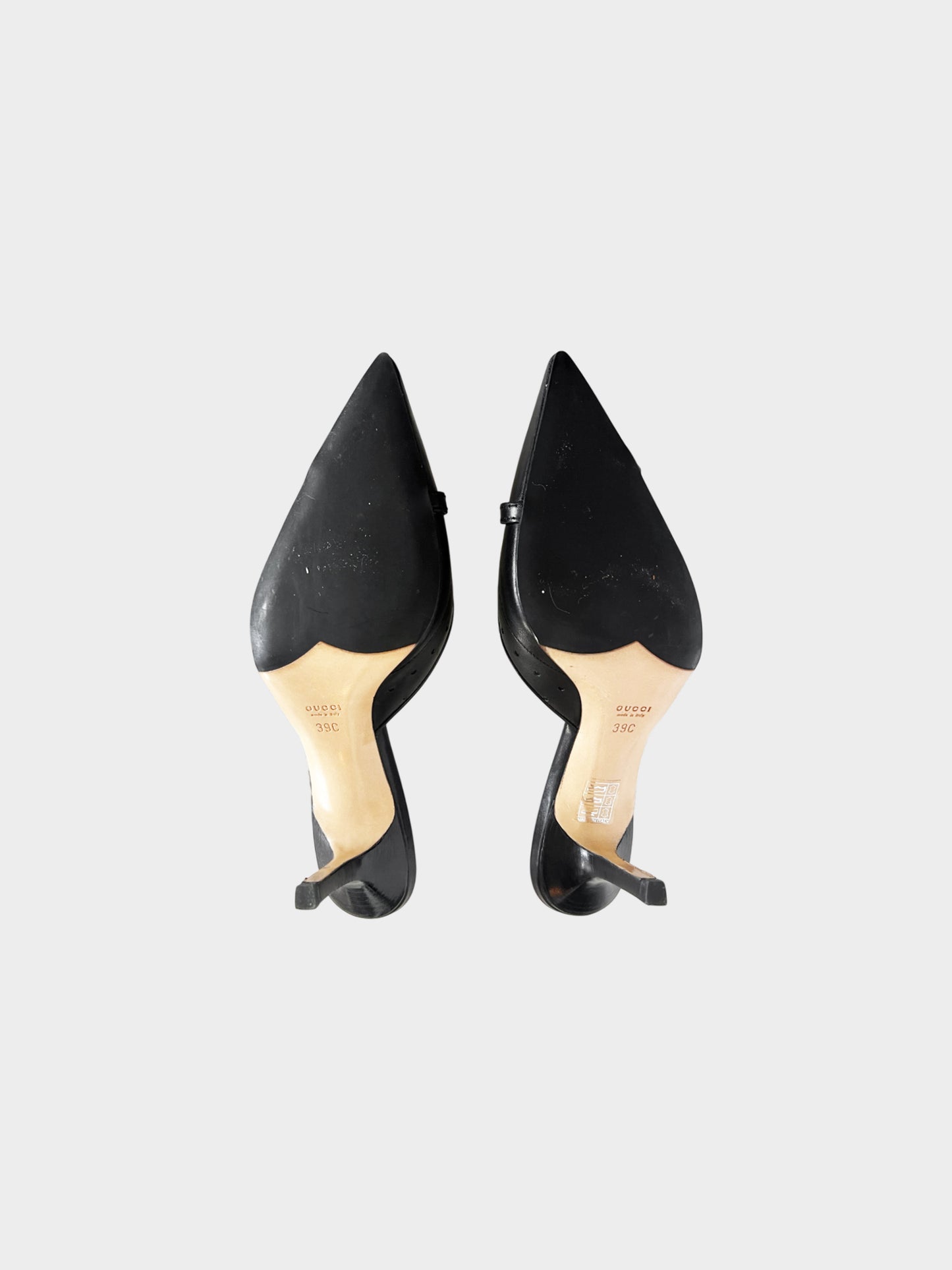 Gucci 2000s Black Leather Pointed Heels