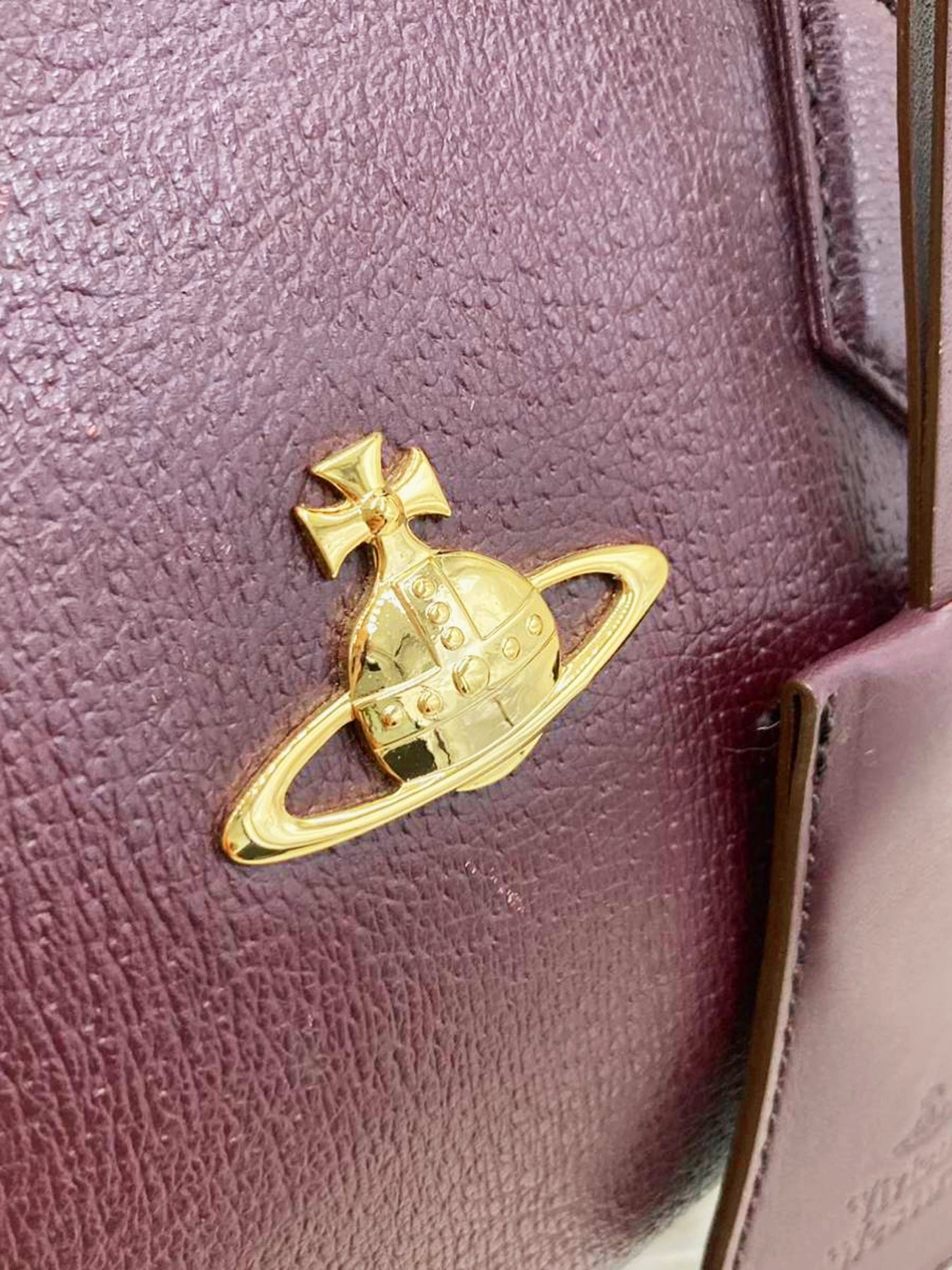 Vivienne Westwood 2010s Wine Red Leather Bag Handbag