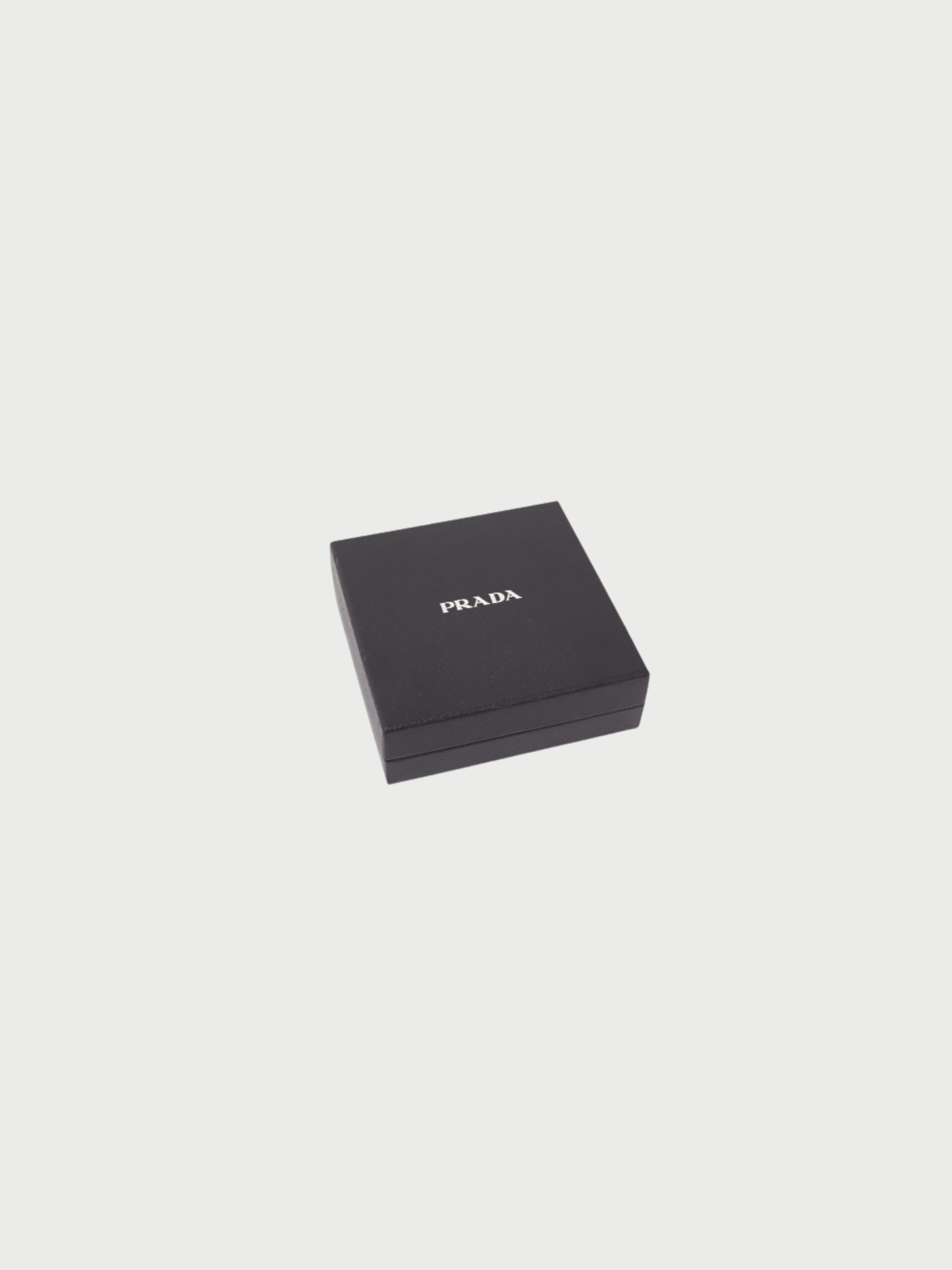 Prada 2020s Light Blue White Silk Triangle Logo Scrunchie
