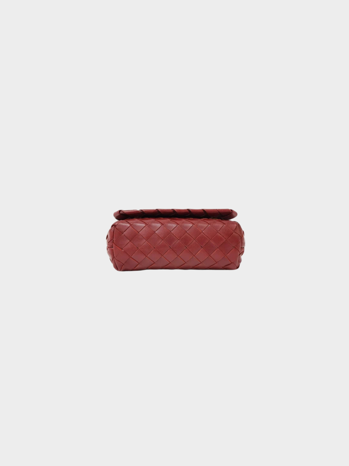 Bottega Veneta 2000s Red Intrecciato Leather Mini Shoulder Bag
