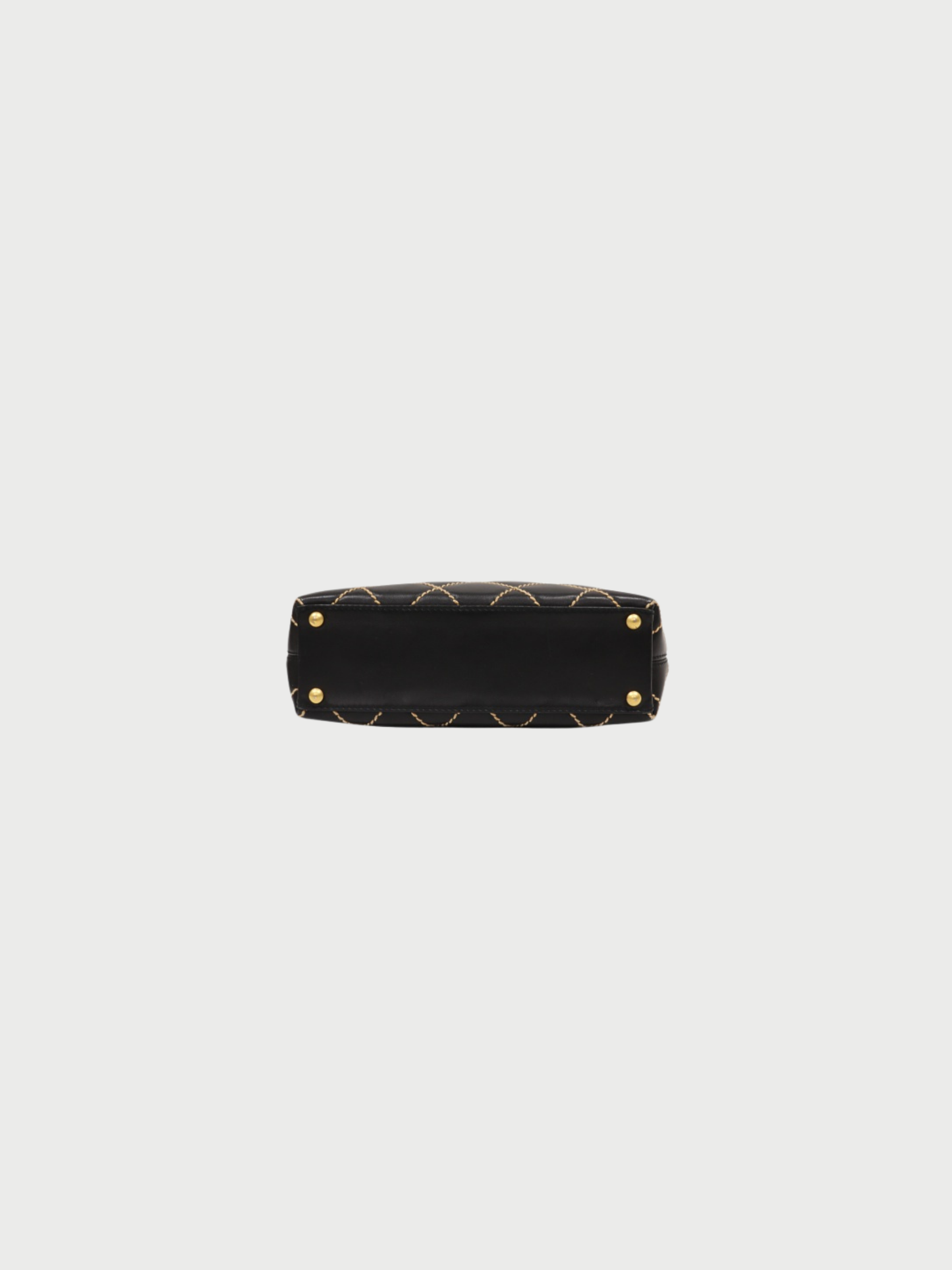 Chanel 2003 Black Leather Wild Stitch Handbag