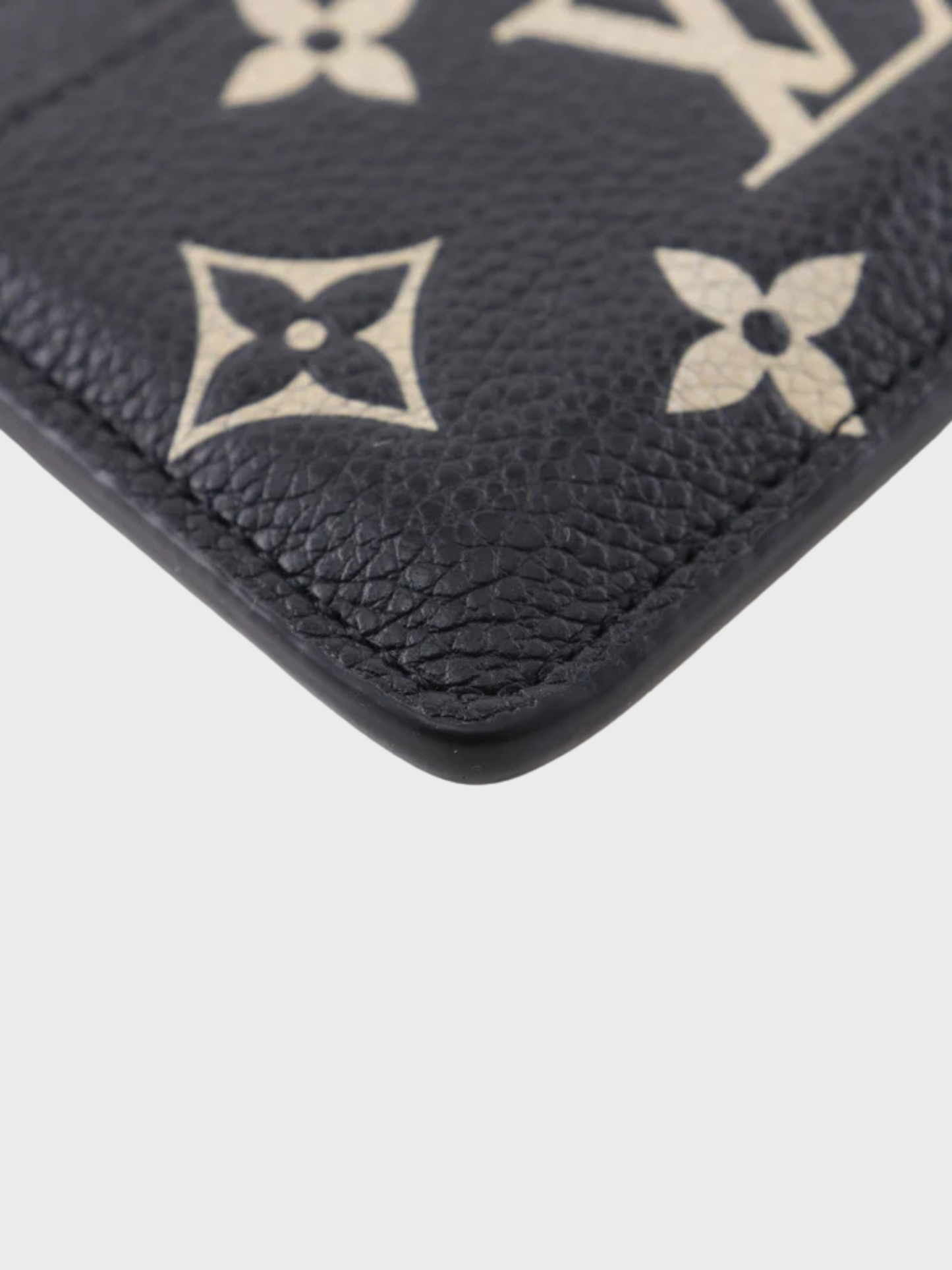 Louis Vuitton 2000s Beige Gold Monogram Bicolor Porte Cartes Simple Card Case