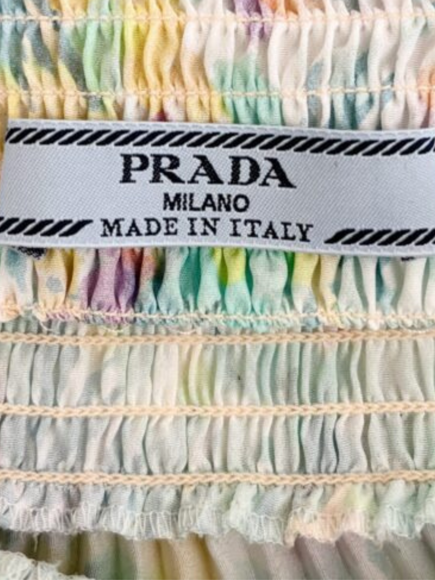 Prada 2010s Green Floral Print Pleated Maxi Skirt