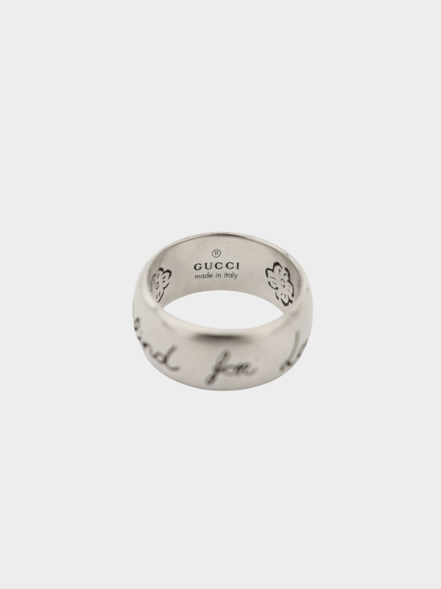 Gucci 2000s Silver 925 Logo Ring