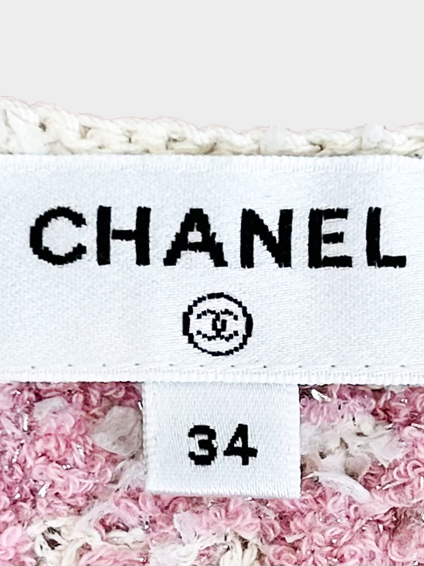 Chanel SS 2023 Pink and White Striped Mini Dress
