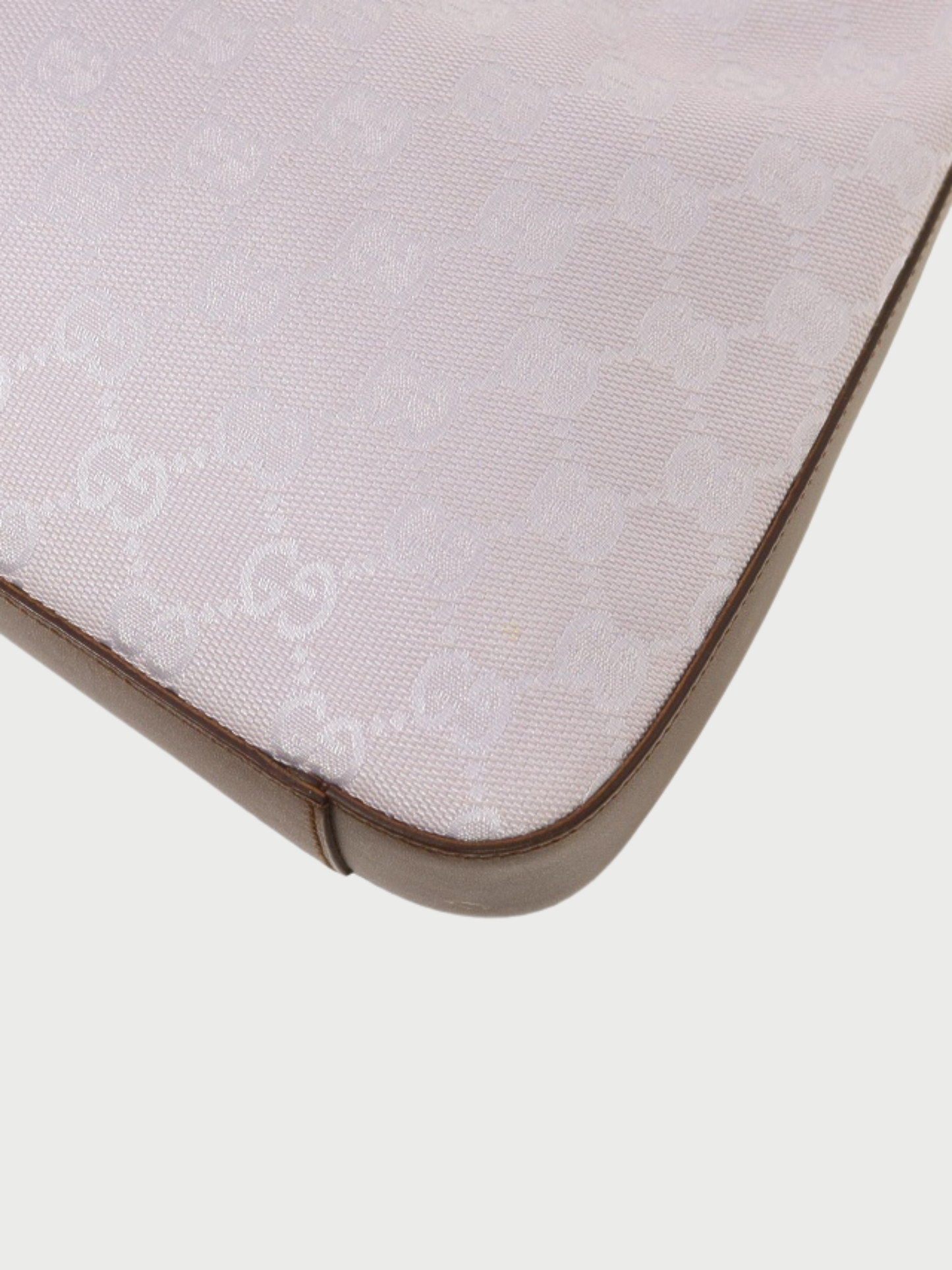 Gucci 2000s Lavender Brown GG Canvas One-Shoulder Bag