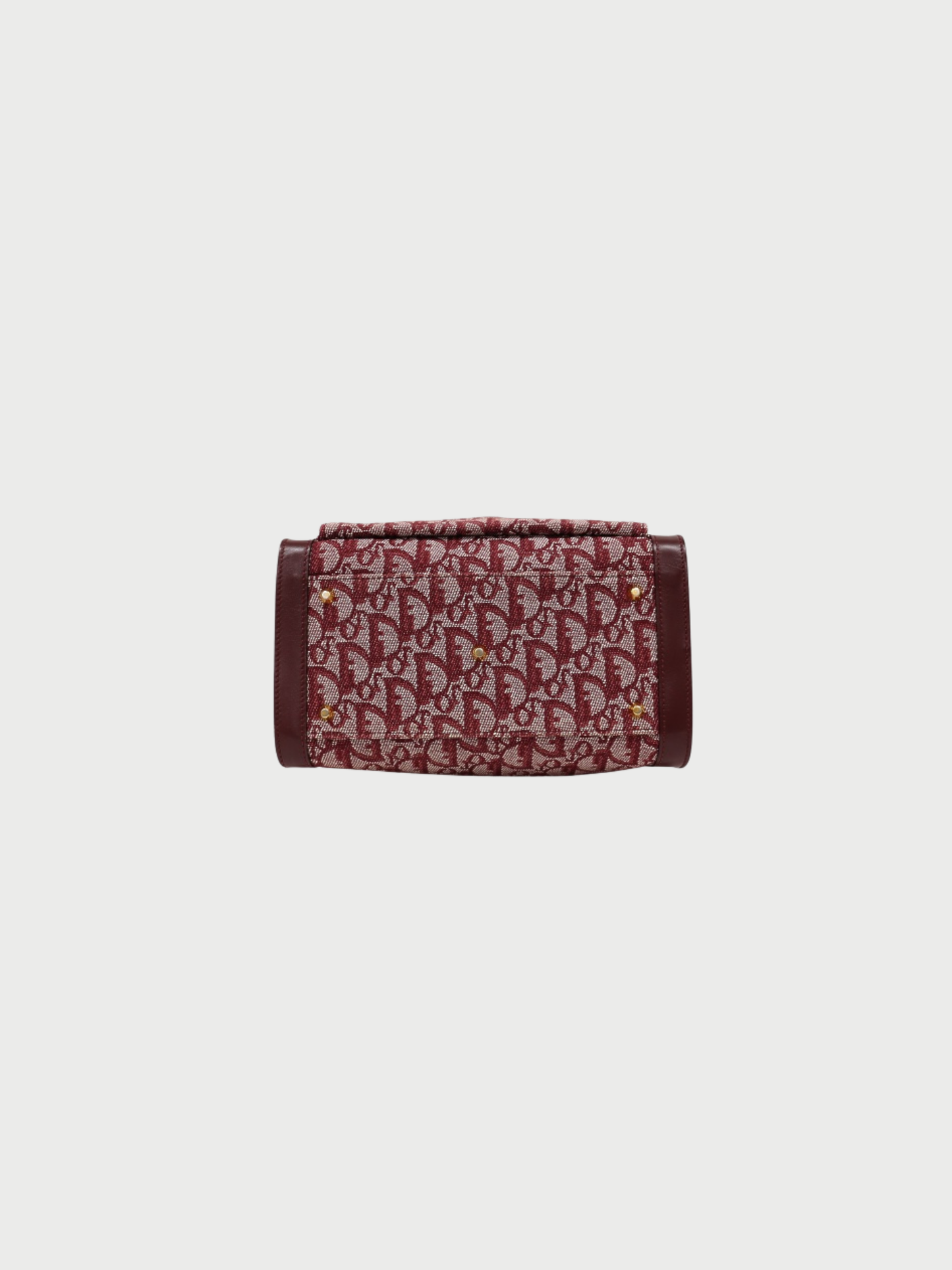 Christian Dior 2000s Bordeaux Trotter Canvas Leather Handbag