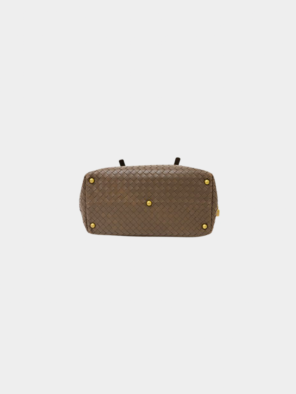 Bottega Veneta 2000s Brown Intrecciato Leather Handbag