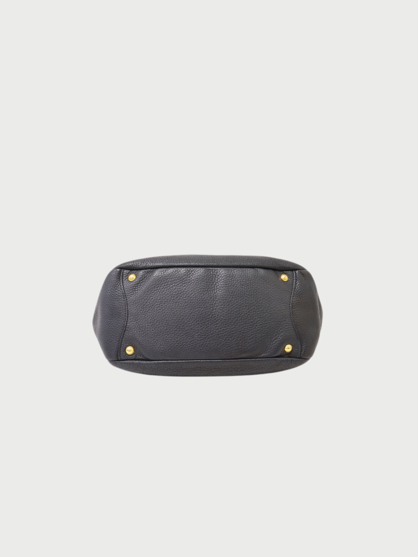 Prada 2000s Black Leather Triangle Logo One Shoulder Bag