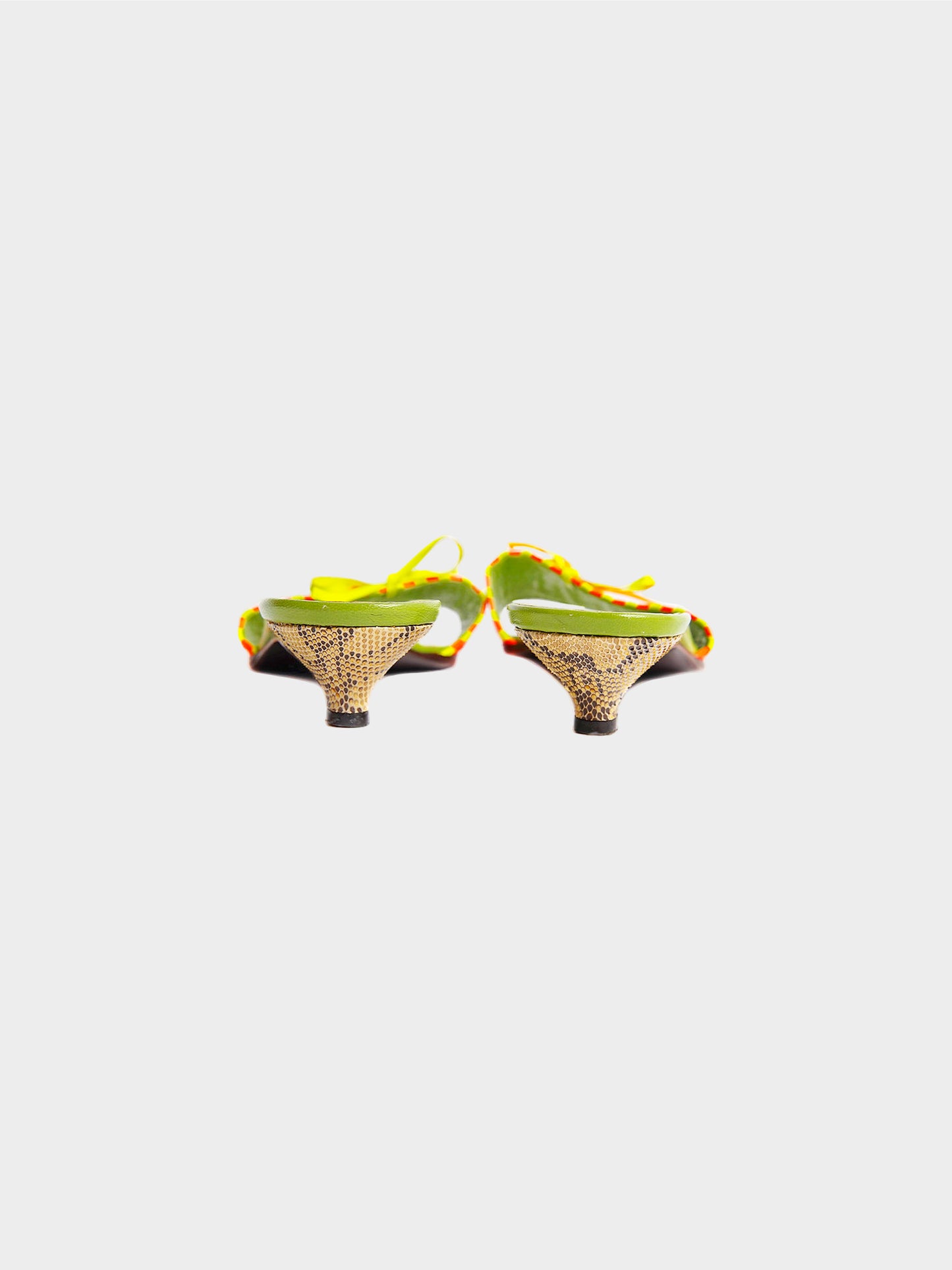 Miu Miu SS 1999 Neon Heeled Mules