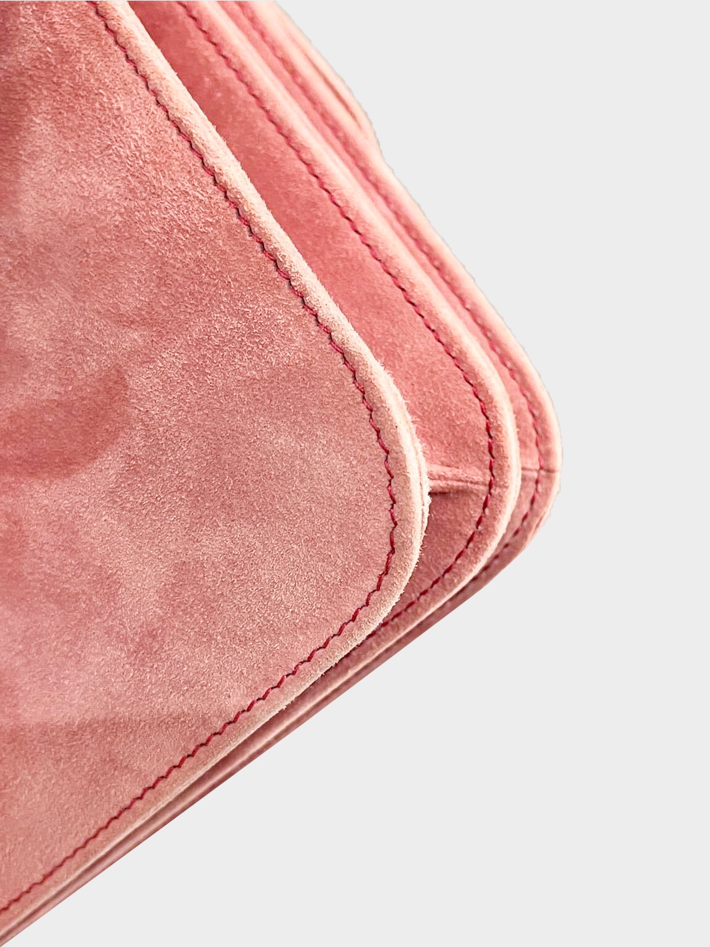 Hermès 2015 Rose 5T Suede Constance Shoulder Bag