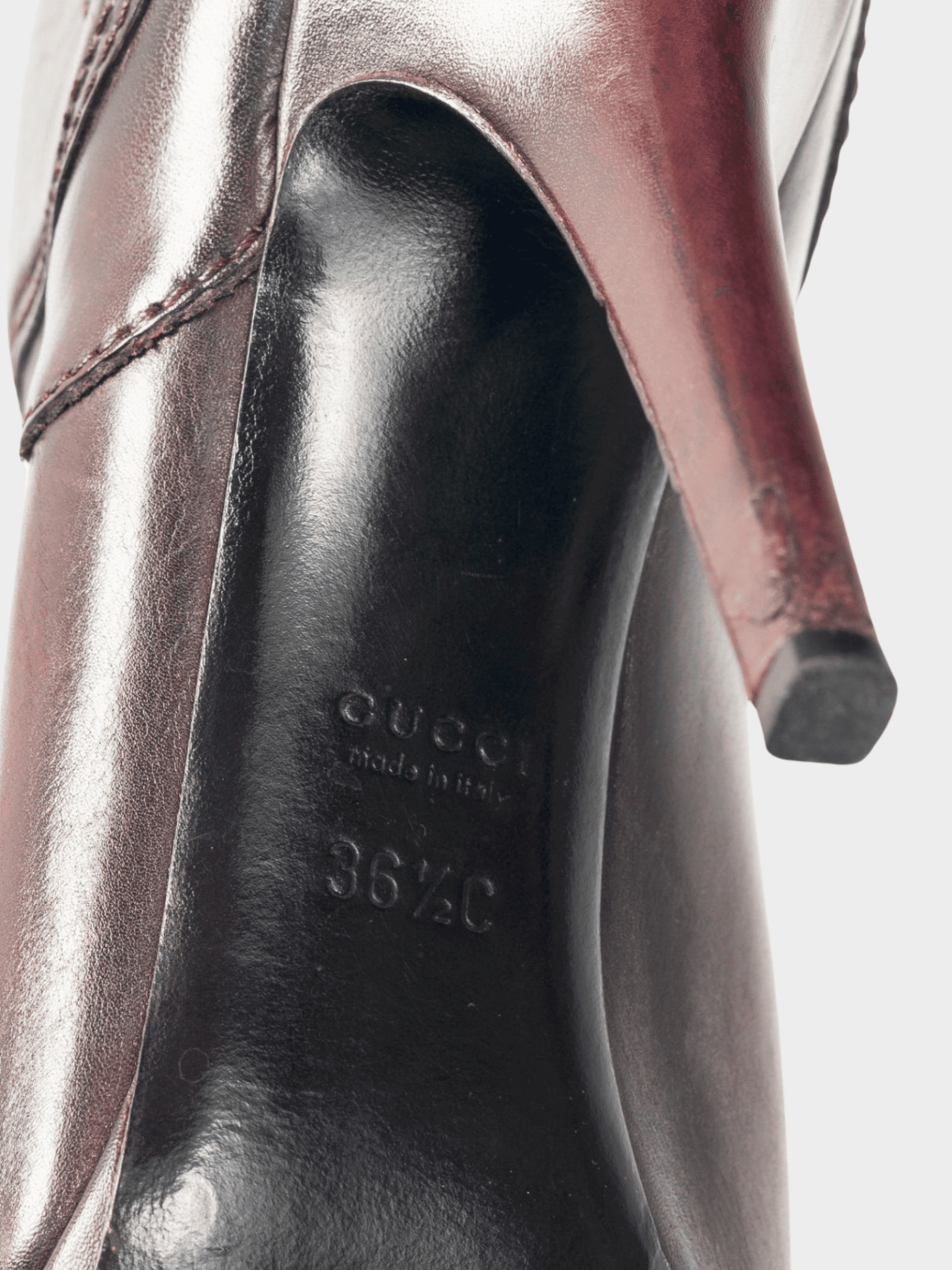 Gucci 2008 Diana Eggplant Betis Calf Hysteria Booties