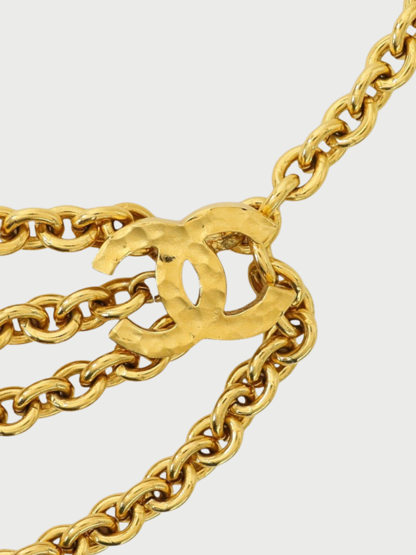 Chanel 2000s Gold Plated Metal COCO Chain Belt