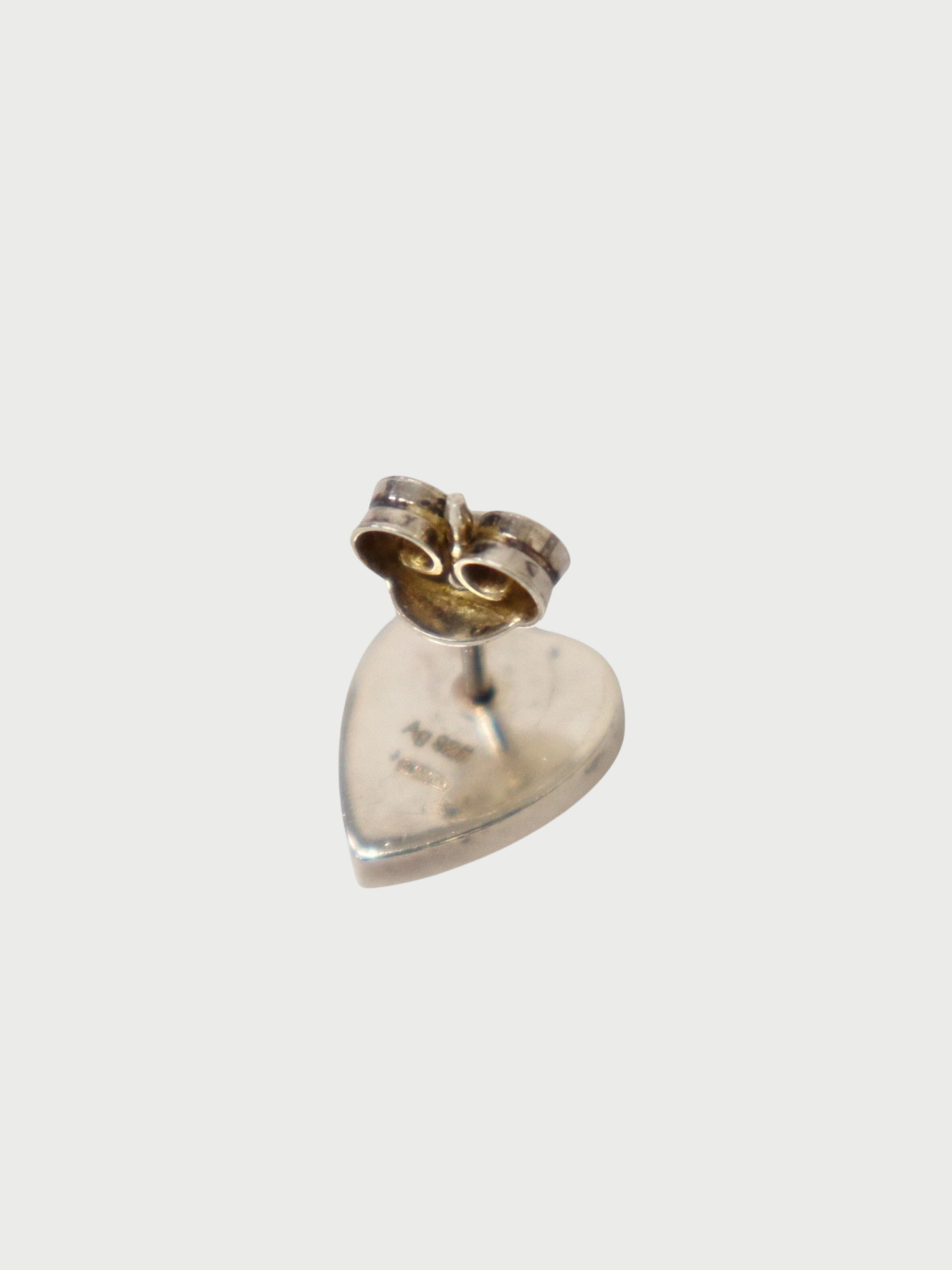 Gucci 2000s Silver 925 Logo Heart Earrings