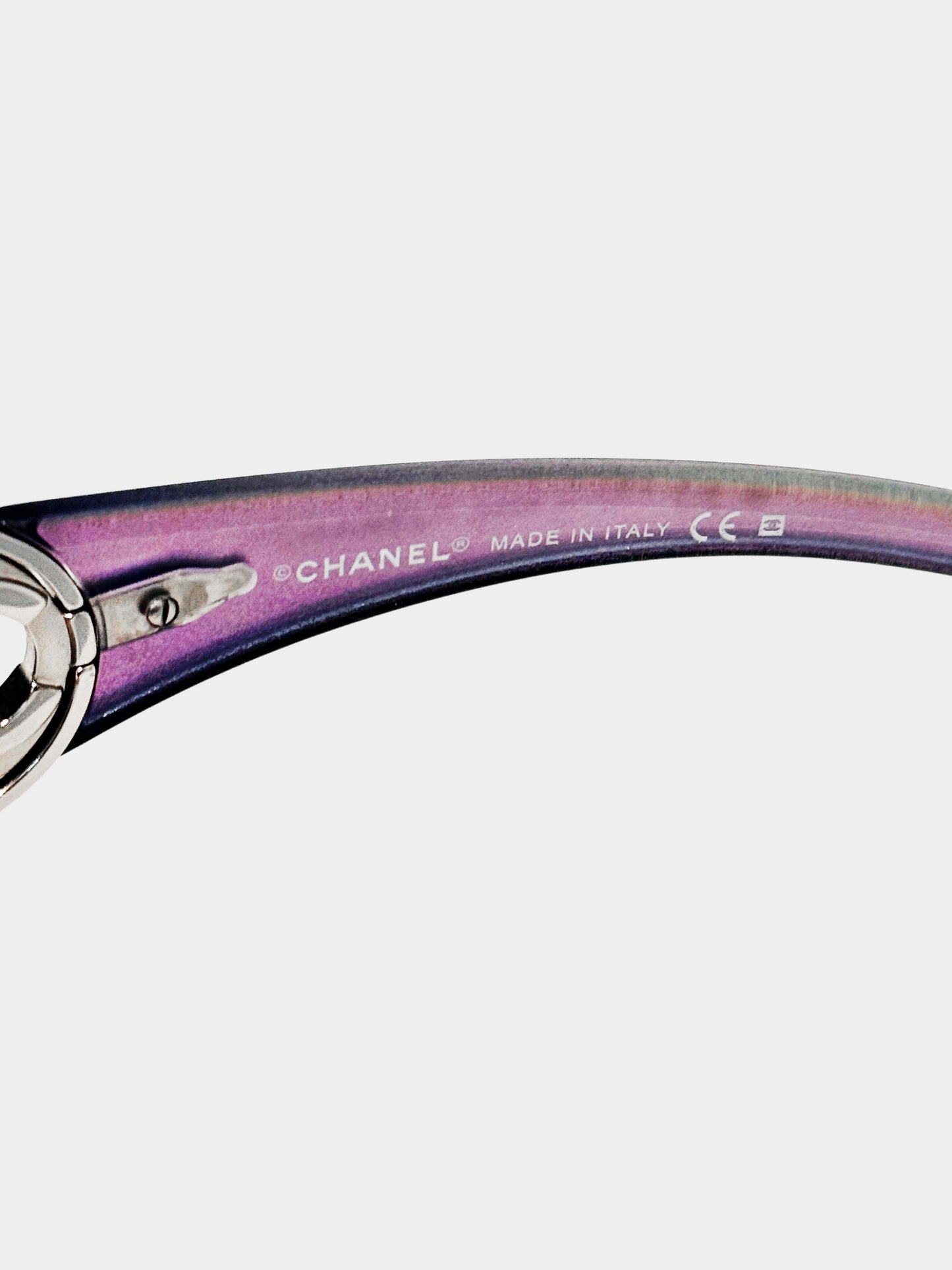 Chanel 2000s Purple CC 6023 Oversized Sunglasses