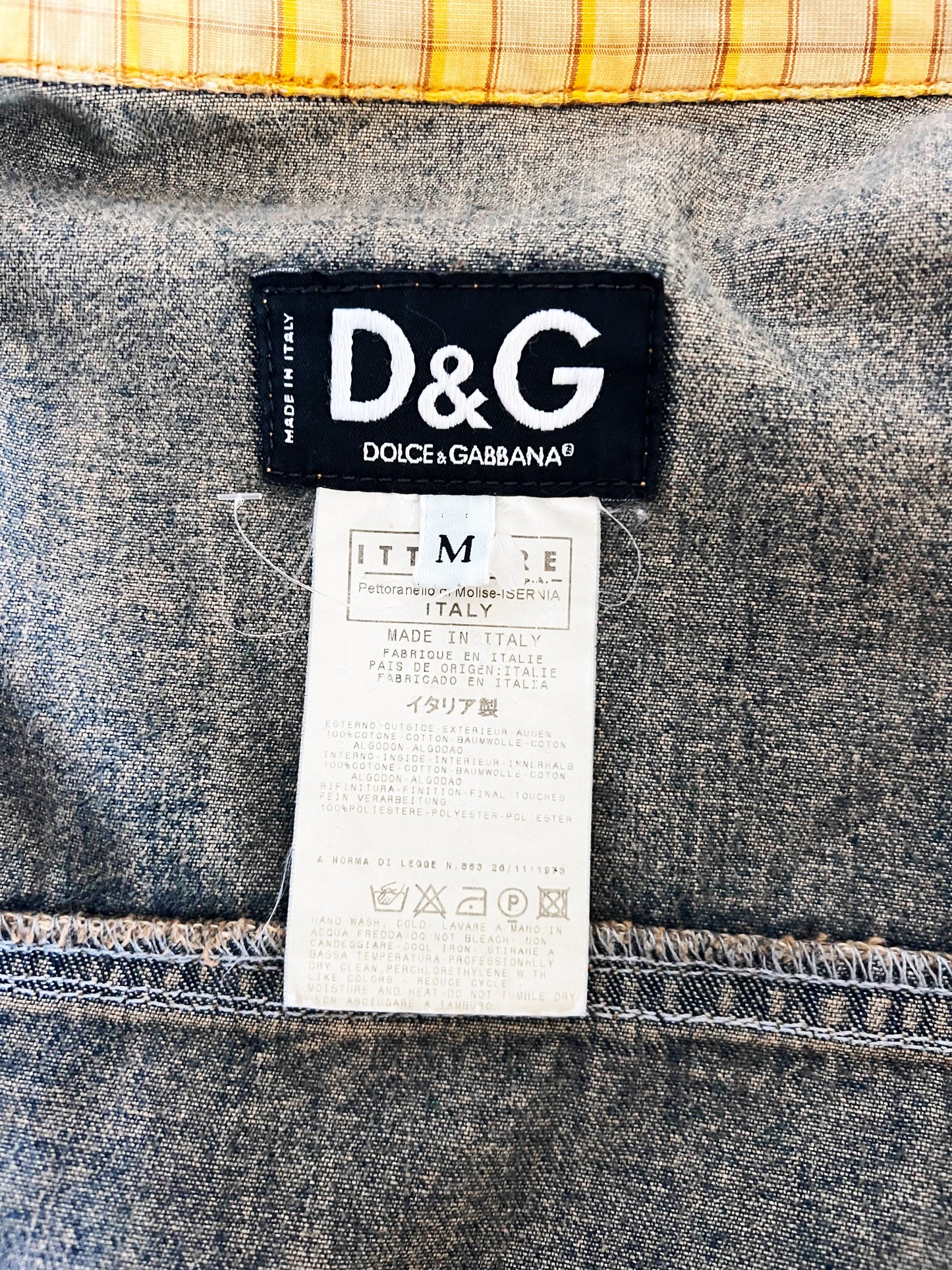 Dolce and Gabbana 2000s Denim Multi-pocket Zip Jacket
