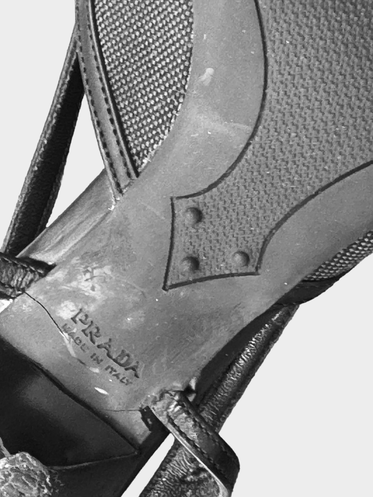 Prada 2000s Black Buckled Slingback Heels