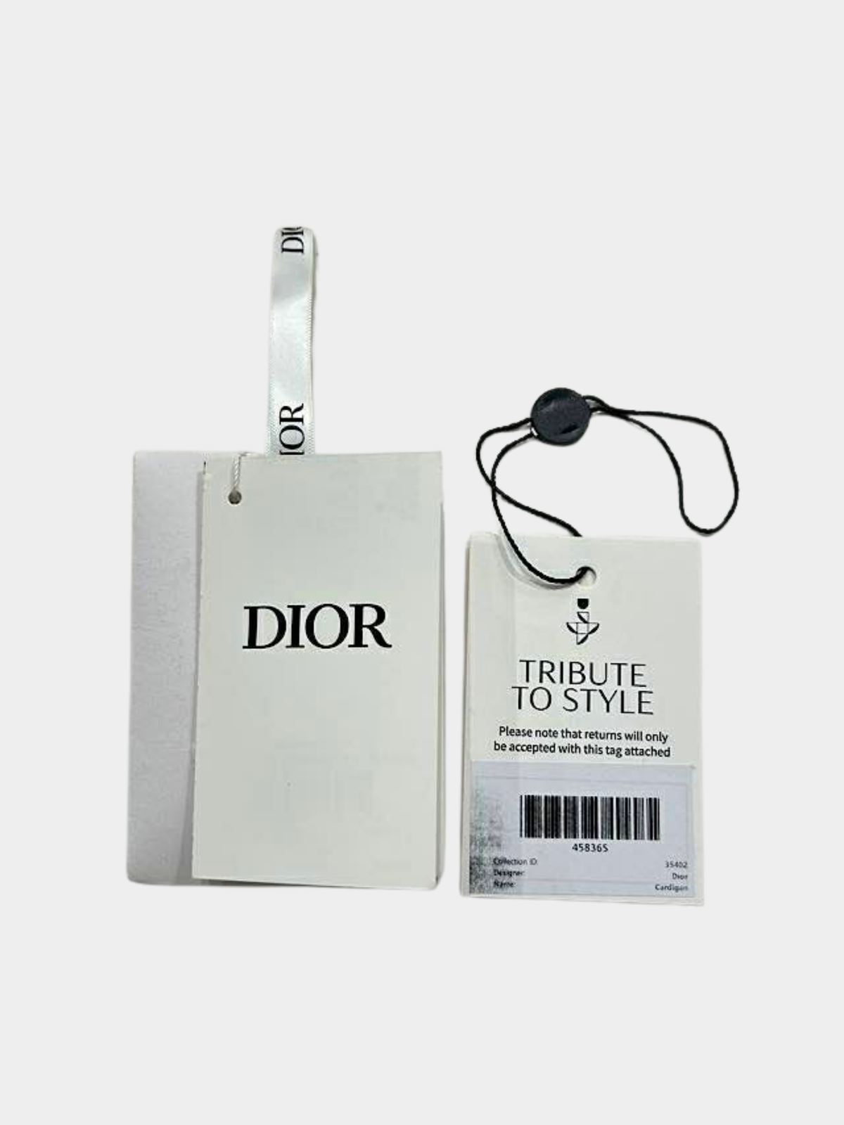 Christian Dior 2010s White Black Wool Mohair Cotton Cardigan
