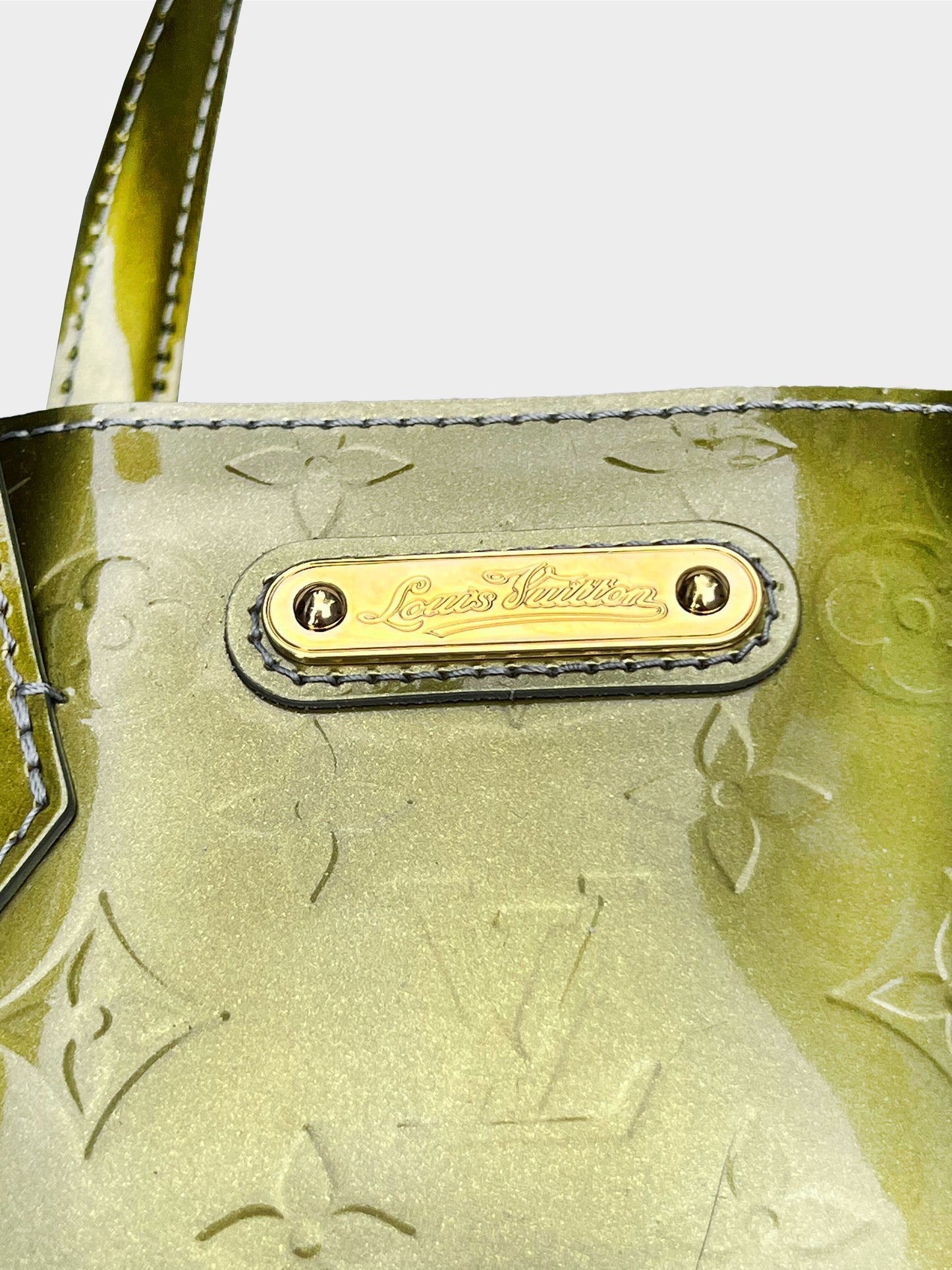 Louis Vuitton 2000s Green Monogram Vernis Wilshire PM